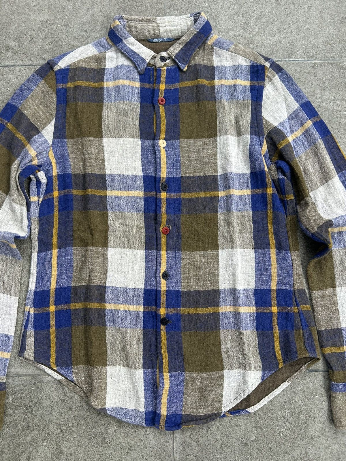 45rpm 45rpm Japan Check-patterned Button-down Shirt Size S / US 4 / IT 40 - 2 Thumbnail
