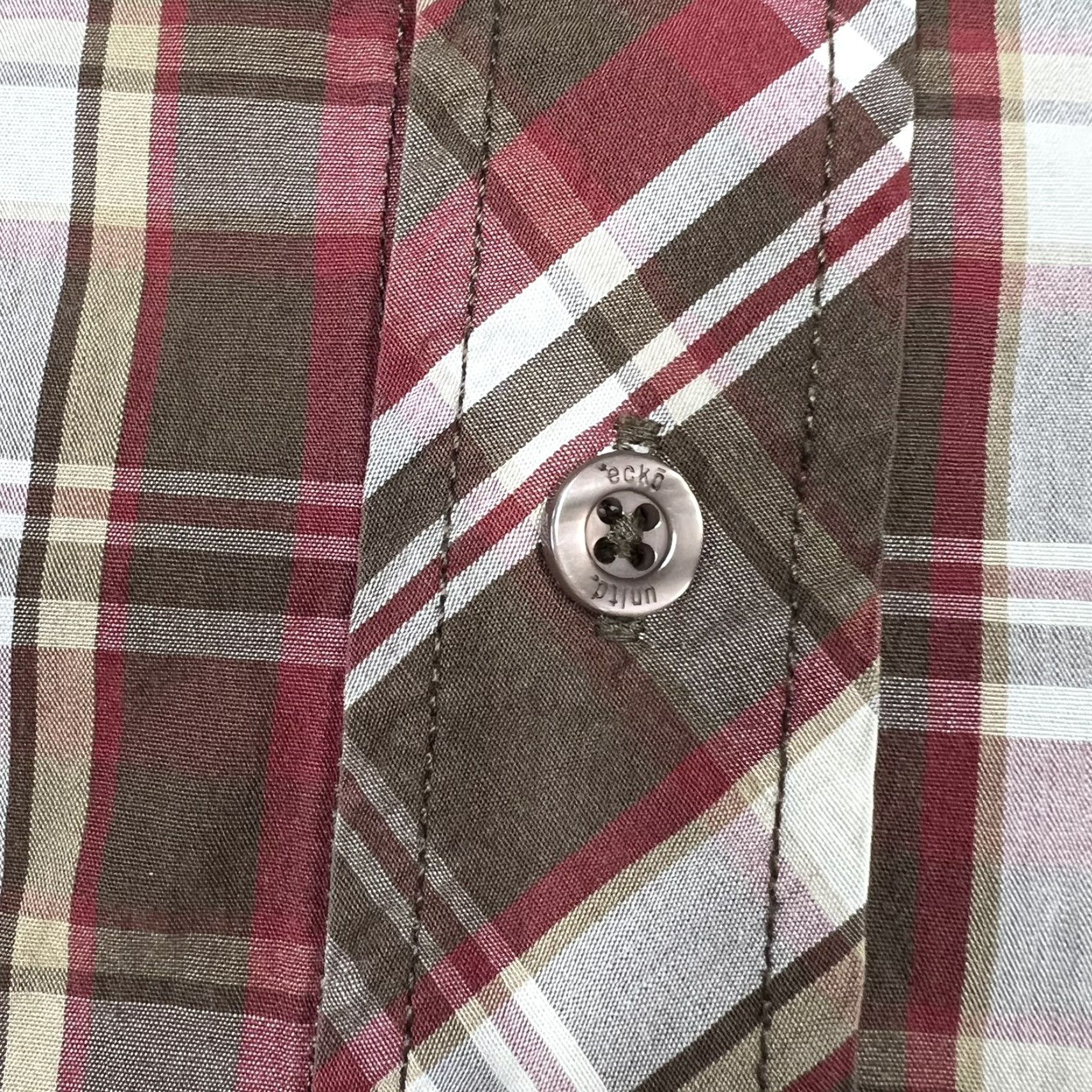 Ecko Unltd. Ecko Unltd. Mens Button-Up Shirt XL Brown Plaid Check - Minor Flaw Size US XL / EU 56 / 4 - 7 Thumbnail
