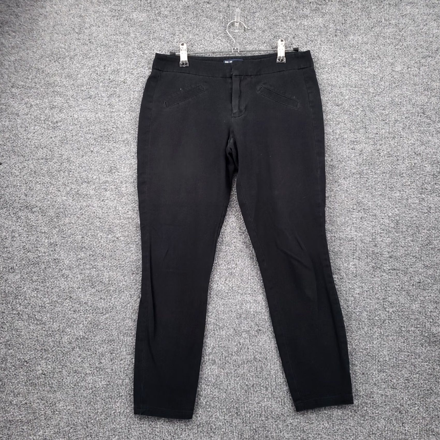 Gap Gap Pants Womens 0 Black Cropped Low Rise Ultra Skinny Zip Closure Flat Front Size 25" / US 0 / IT 36 - 2 Thumbnail