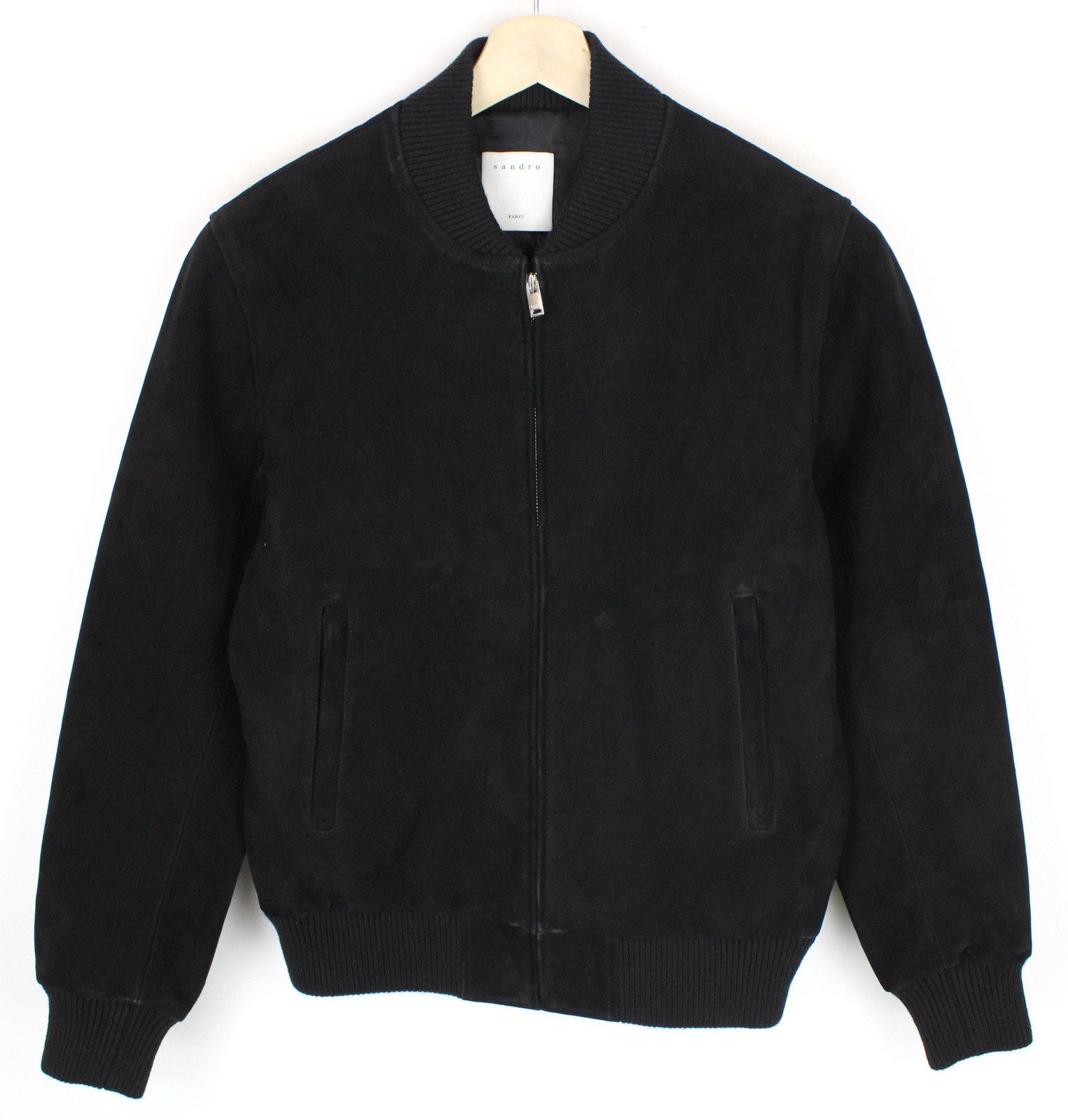 Sandro SANDRO Monaco Jacket Mens SMALL Suede Leather Bomber Size US S / EU 44-46 / 1 - 4 Thumbnail