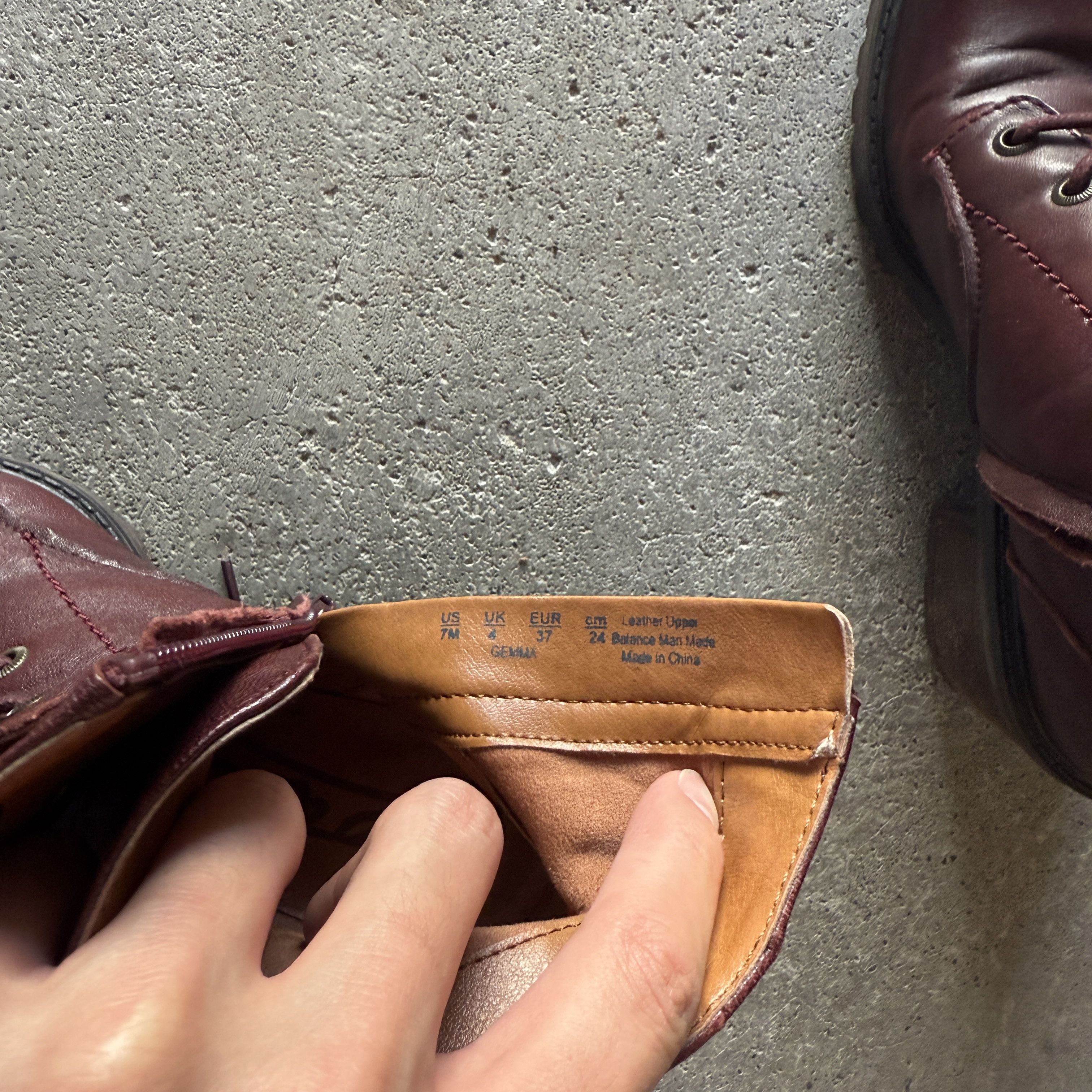 Other vintage burgundy red leather platform boots Size US 7 / IT 37 - 5 Thumbnail