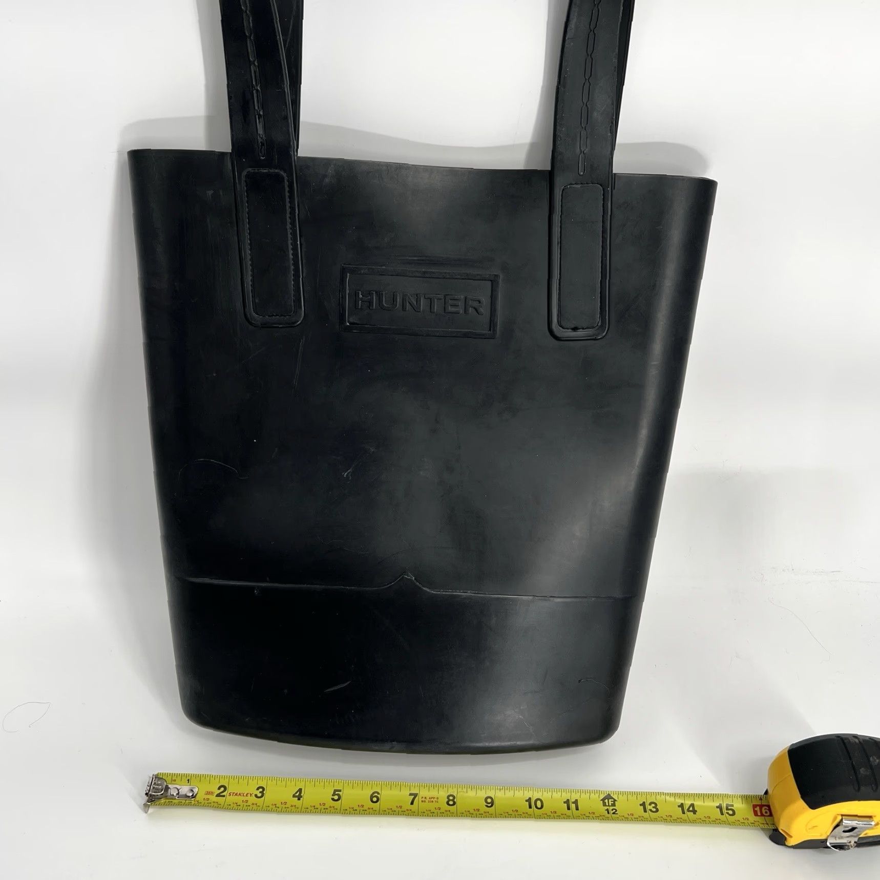 Hunter VINTAGE not applicable; Final title: Hunter Tote Shoulder Black Rubber Waterproof Large Beach Bag Womens Size ONE SIZE - 3 Thumbnail