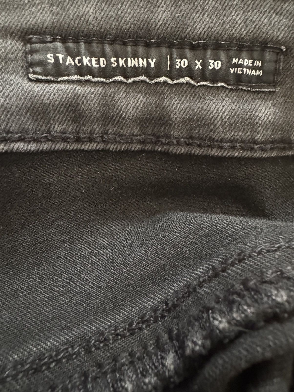 Pacsun Faded Black Stretchy Pacsun Ribbed Biker Denim Skinny Jeans Size US 30 / EU 46 - 16 Thumbnail