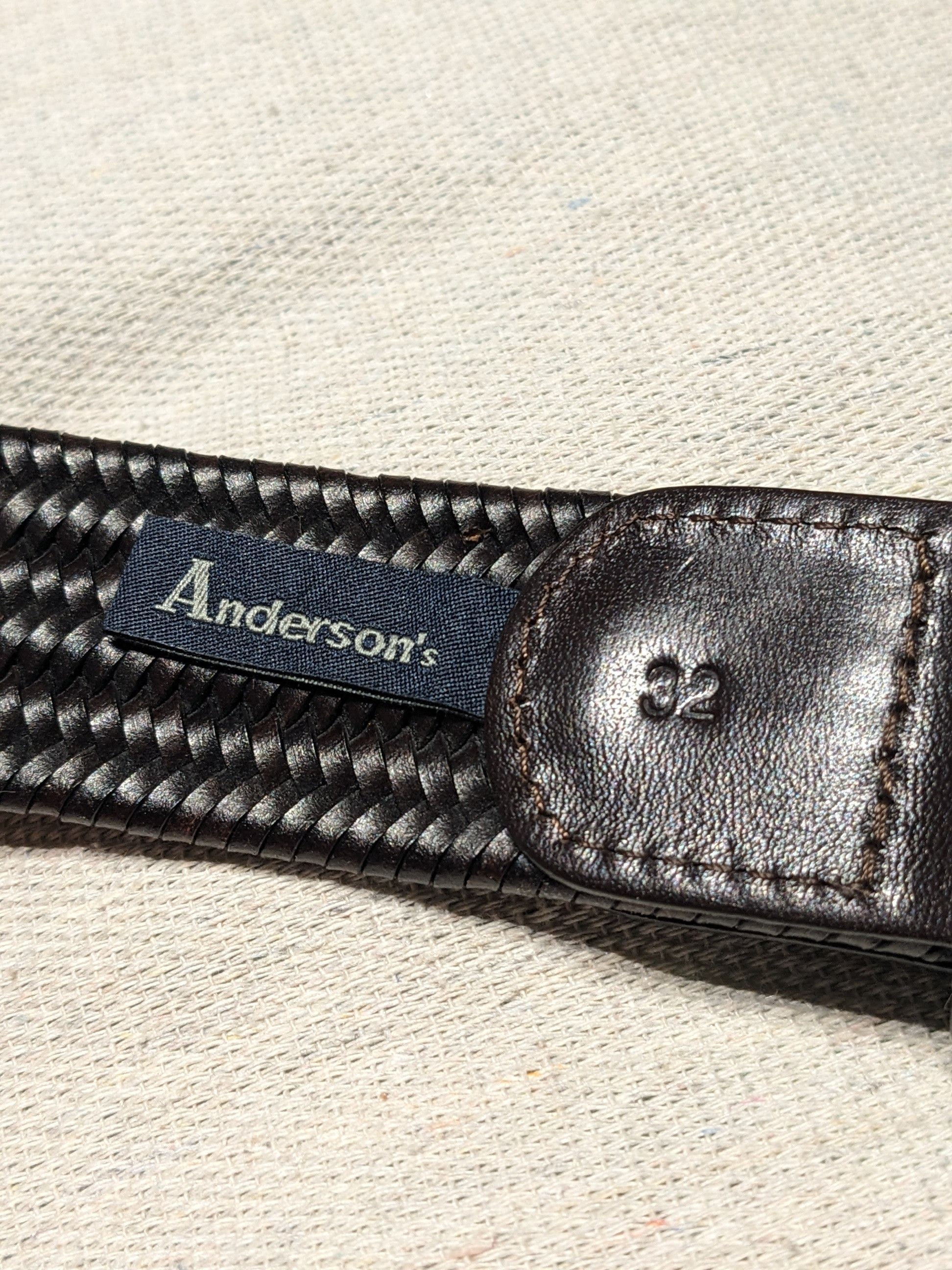 Andersons Anderson's Stretch woven leather belt men's 30 Size 30 - 6 Thumbnail