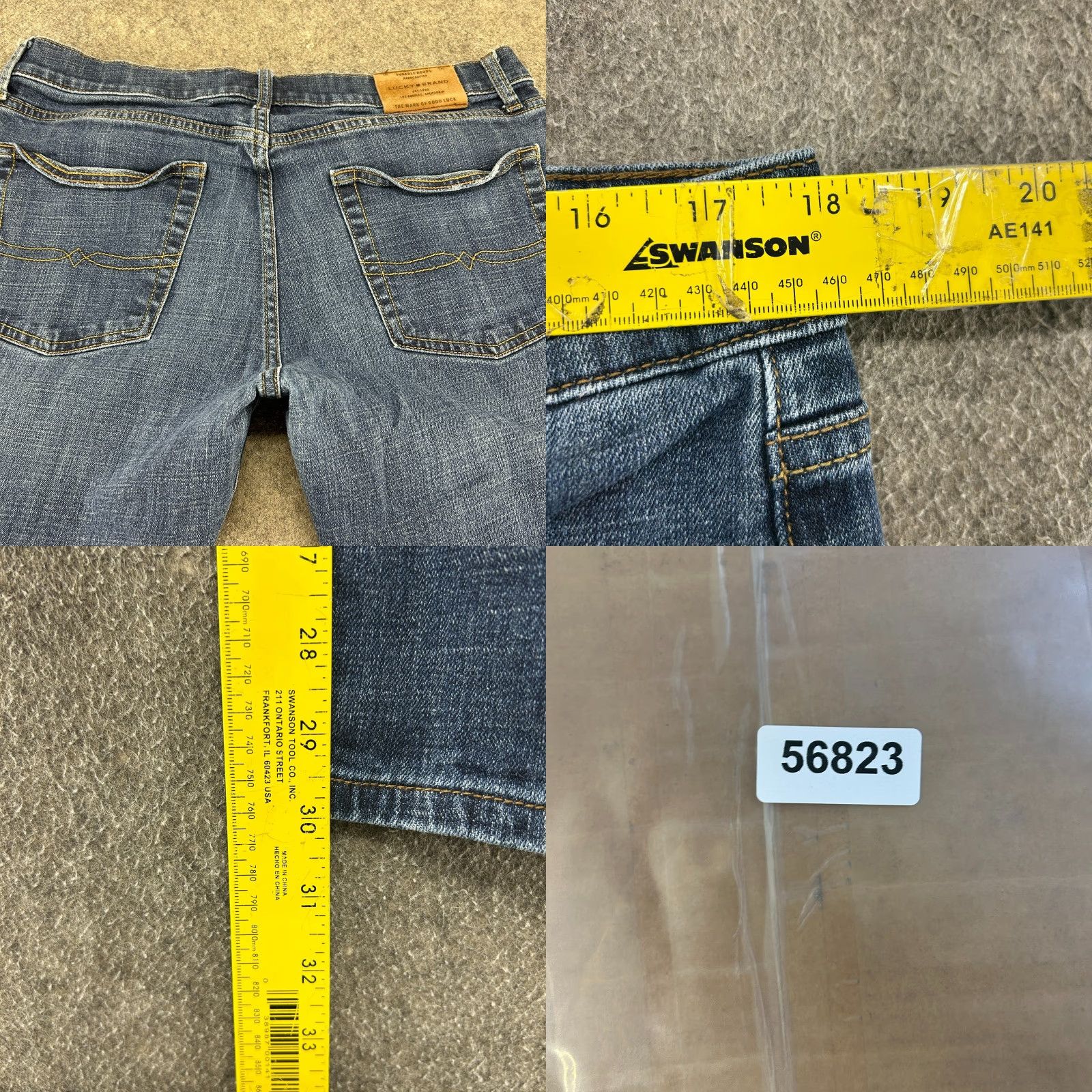 Lucky Brand Lucky Brand Jeans Men 36x30 Blue 221 Straight Leg Dark Wash Denim Distressed Vintage No (Professional) Size US 36 / EU 52 - 9 Thumbnail