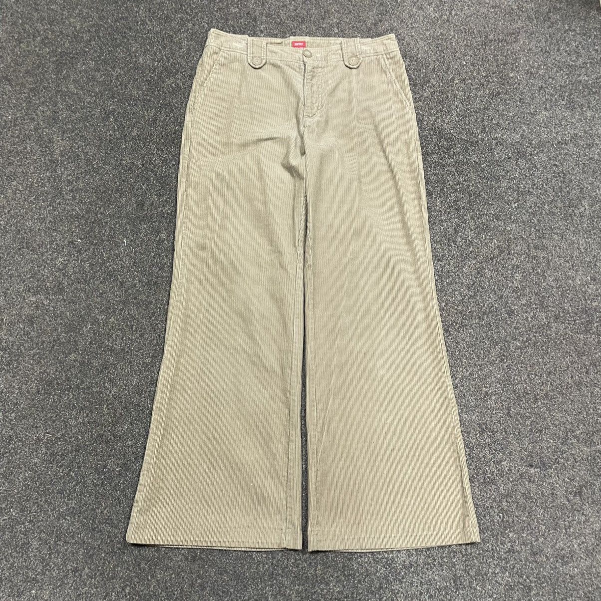Vintage Vintage Y2K Cream Wide Leg Chino Pants Relaxed Fit Swag 29 Size US 29 - 1 Thumbnail