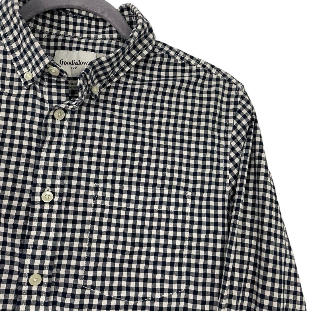 Other Goodfellow & Co Navy & White Gingham Slim Fit Button Down Size US M / EU 48-50 / 2 - 3 Thumbnail