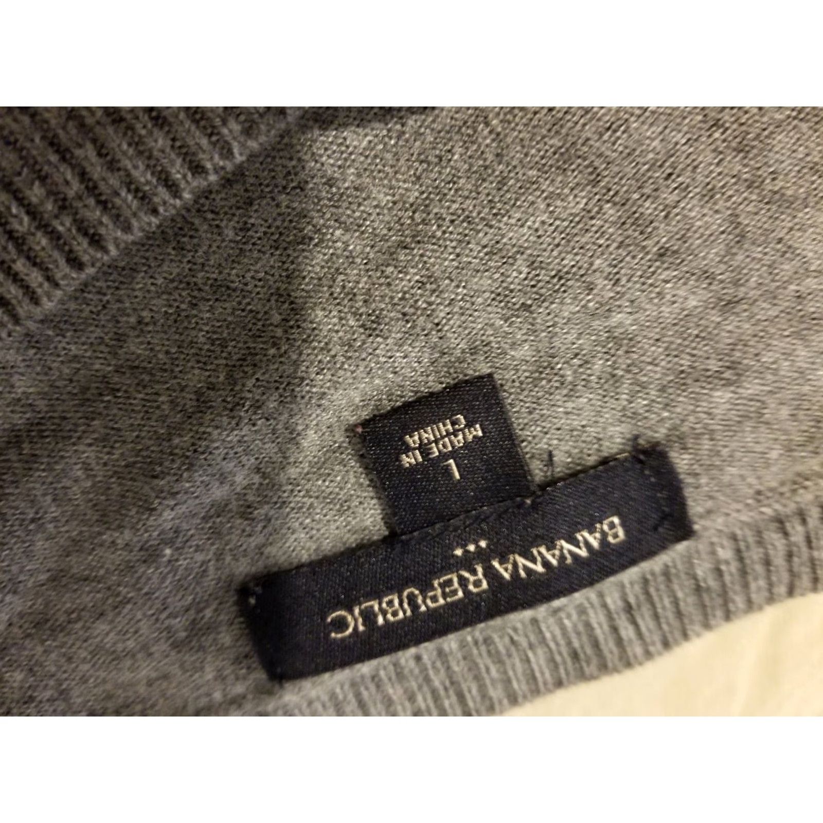 Banana Republic VINTAGE Womens Banana Republic Sweater Jacket Cardigan L Gray Gray Cotton Size L / US 10 / IT 46 - 3 Thumbnail