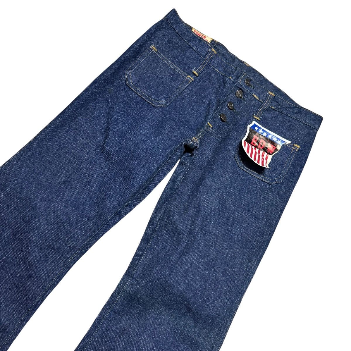Edwin Deadstock Late 70s Edwin Denim Bell Bottom Jeans Size US 33 - 18 Thumbnail