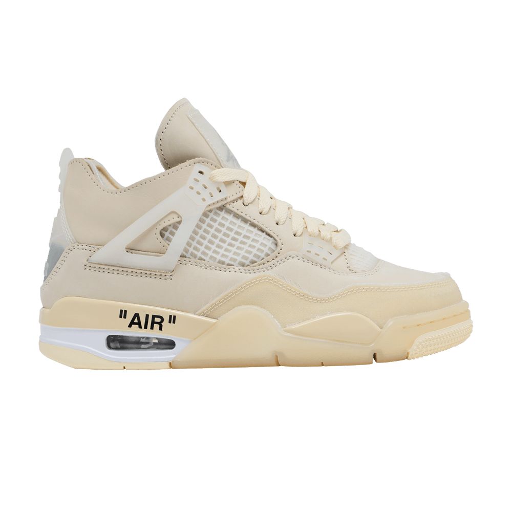 image of Off-White X Wmns Air Jordan 4 Retro Sp Sail Shoes in Tan, Women's (Size 6)
