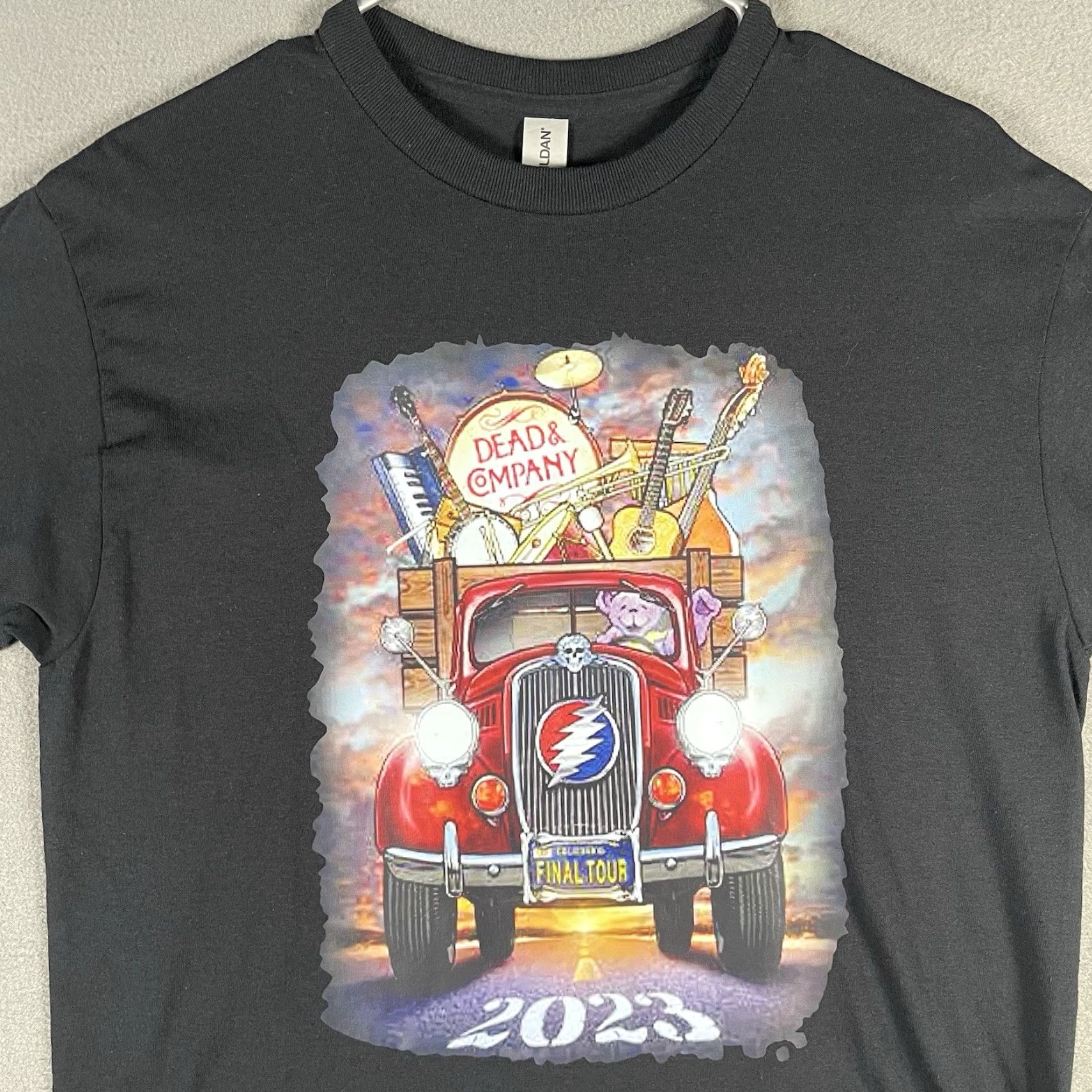 Gildan VINTAGE Dead And Company 2023 Final Tour Shirt M Black Mens T-Shirt Grateful Dead Bear Dead & Co Size US M / EU 48-50 / 2 - 2 Thumbnail