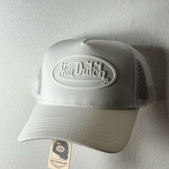 Designer × Von Dutch NWT VON DUTCH TRIPLE WHITE TRUCKER HAT CAP Size ONE SIZE - 4 Thumbnail