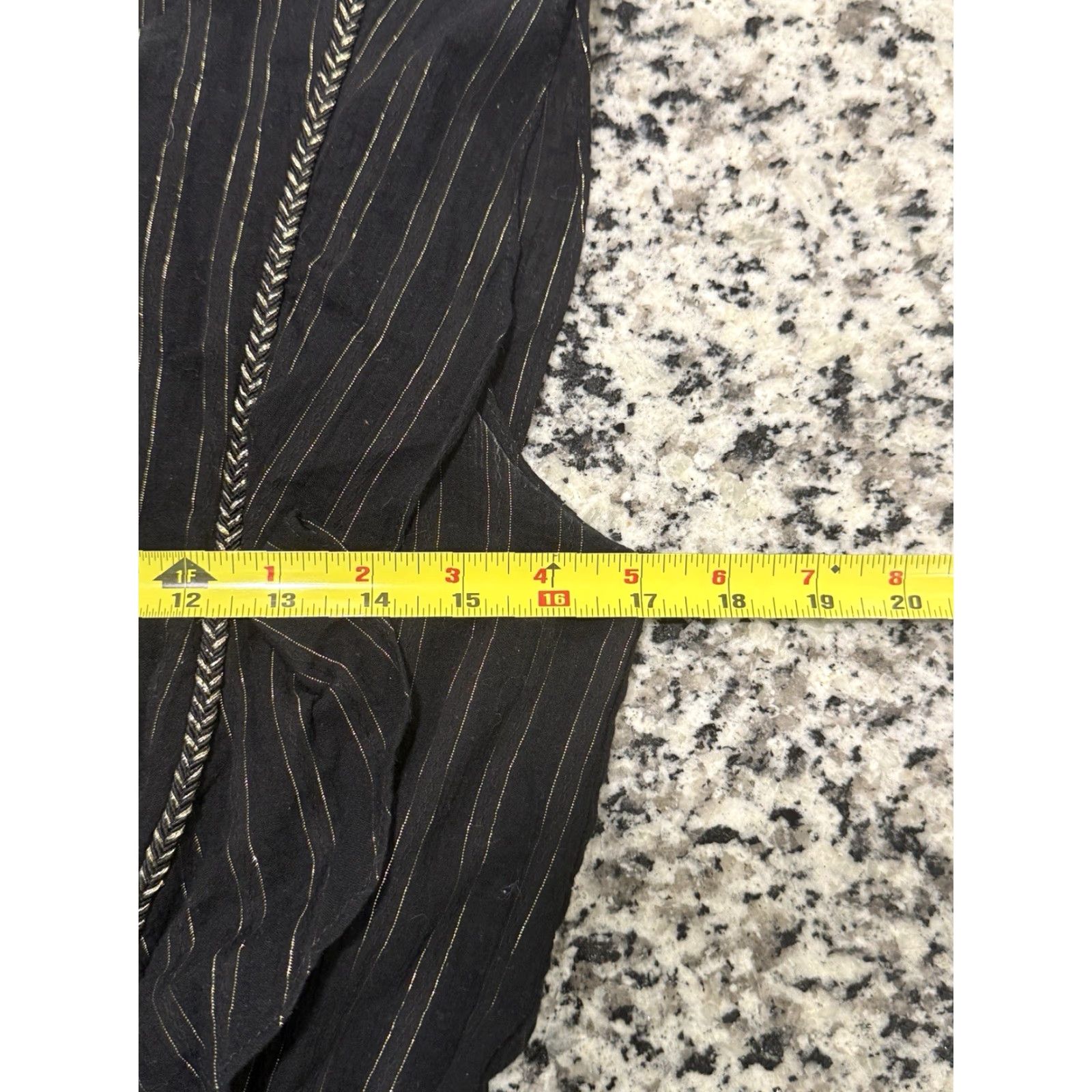 Vintage VINTAGE Misa Los Angeles Cielle Mini Flounce Dress Black Metallic Striped Women Size S Size S / US 4 / IT 40 - 3 Thumbnail