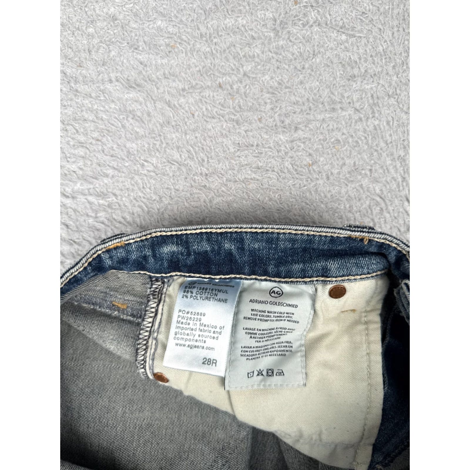 Vintage AG Adriano Goldschmied Jeans Women 28 Blue Legging Super Skinny Distressed Denim Skinny Jeans Women 28 Blue Size 28" / US 6 / IT 42 - 7 Thumbnail