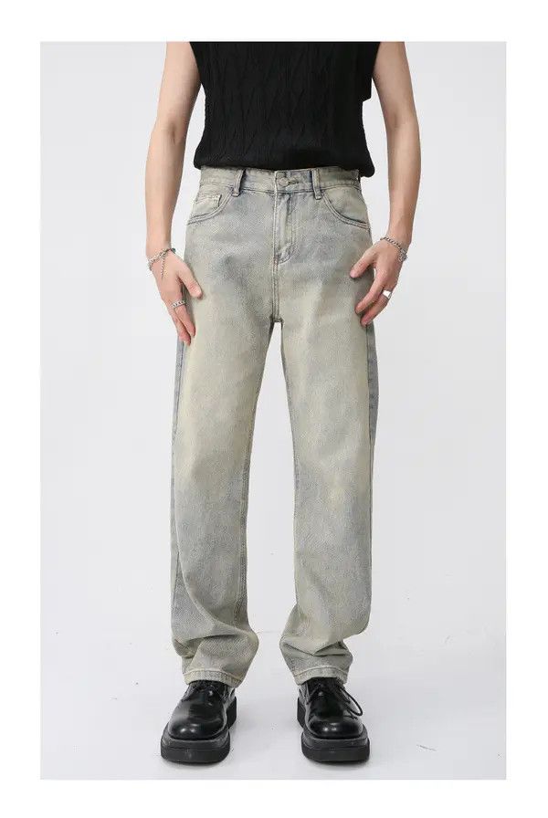 Japanese Brand Hadate x Asai Men's vintage washed distressed simple jeans Size US 32 / EU 48 - 7 Thumbnail