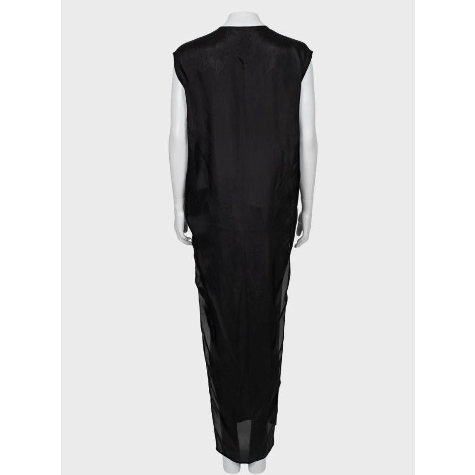 Rick Owens Rick Owens Black Sheer Cupro Loose Flowing Dress US4 S Size S / US 4 / IT 40 - 3 Thumbnail