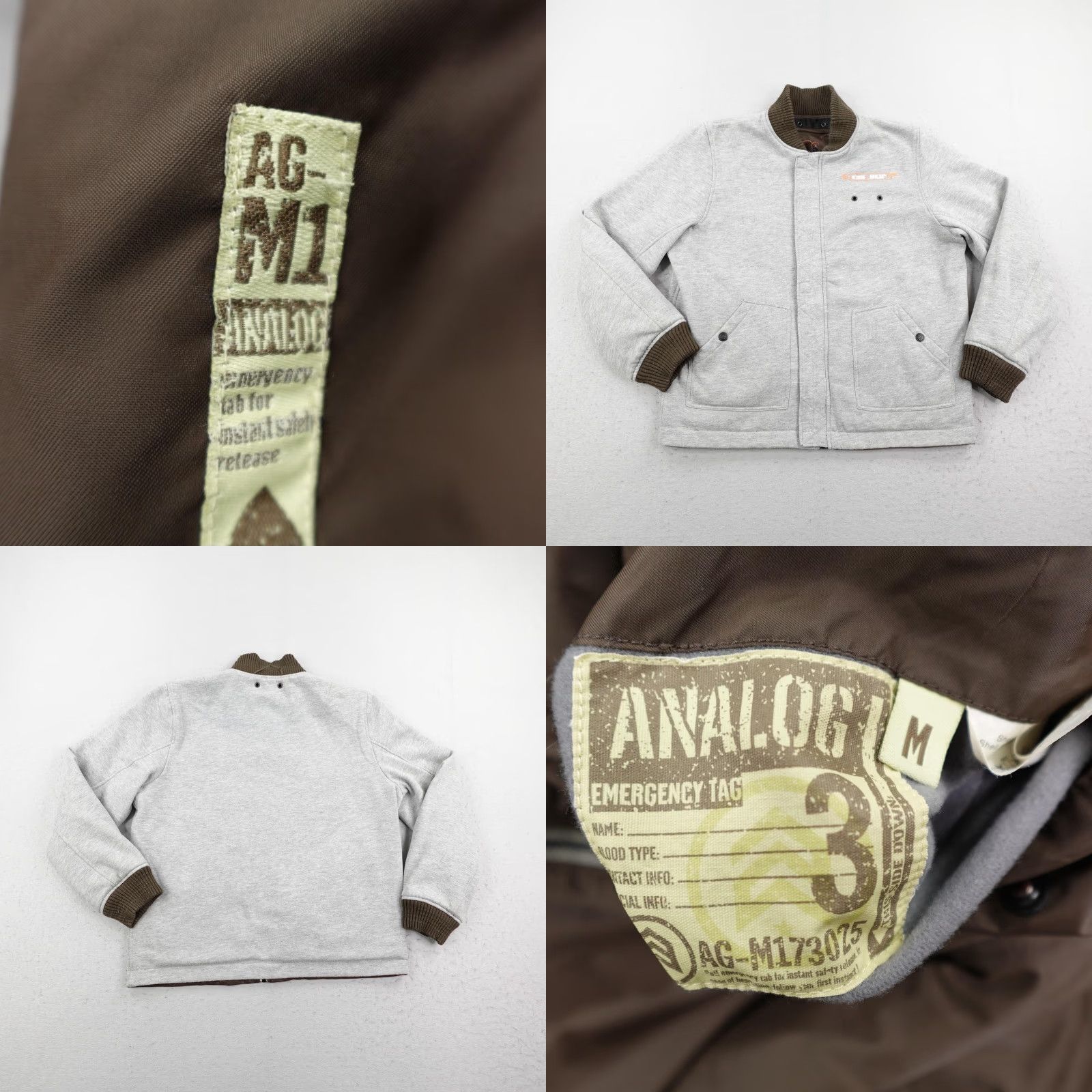 Burton Analog Burton Jacket Mens Medium Brown Gray Reversible Bomber Snowboard Coat Zip Size US M / EU 48-50 / 2 - 8 Thumbnail