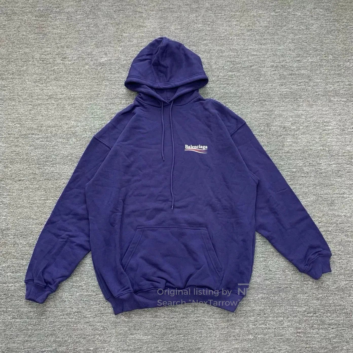 Balenciaga Balenciaga Blue Hoodie Sweatshirt S Size. Size US S / EU 44-46 / 1 - 1 Thumbnail