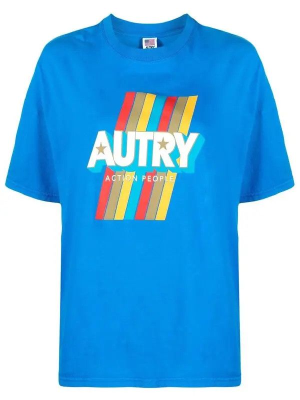 AUTRY o1y0725 Crewneck T-Shirt in Blue Size M / US 6-8 / IT 42-44 - 1 Thumbnail