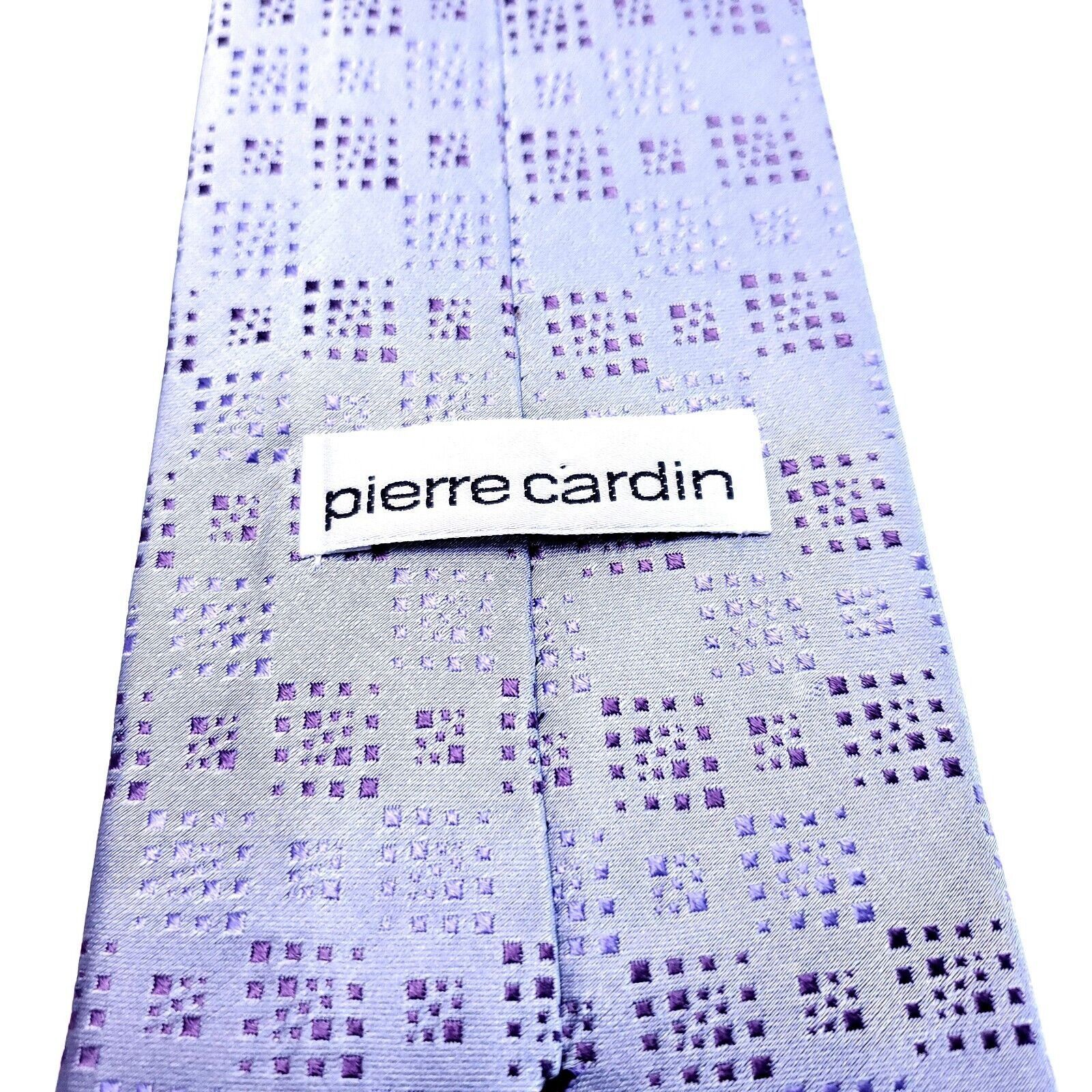 Pierre Cardin Pierre Cardin Purple Silk Tie Geometric Size ONE SIZE - 4 Thumbnail