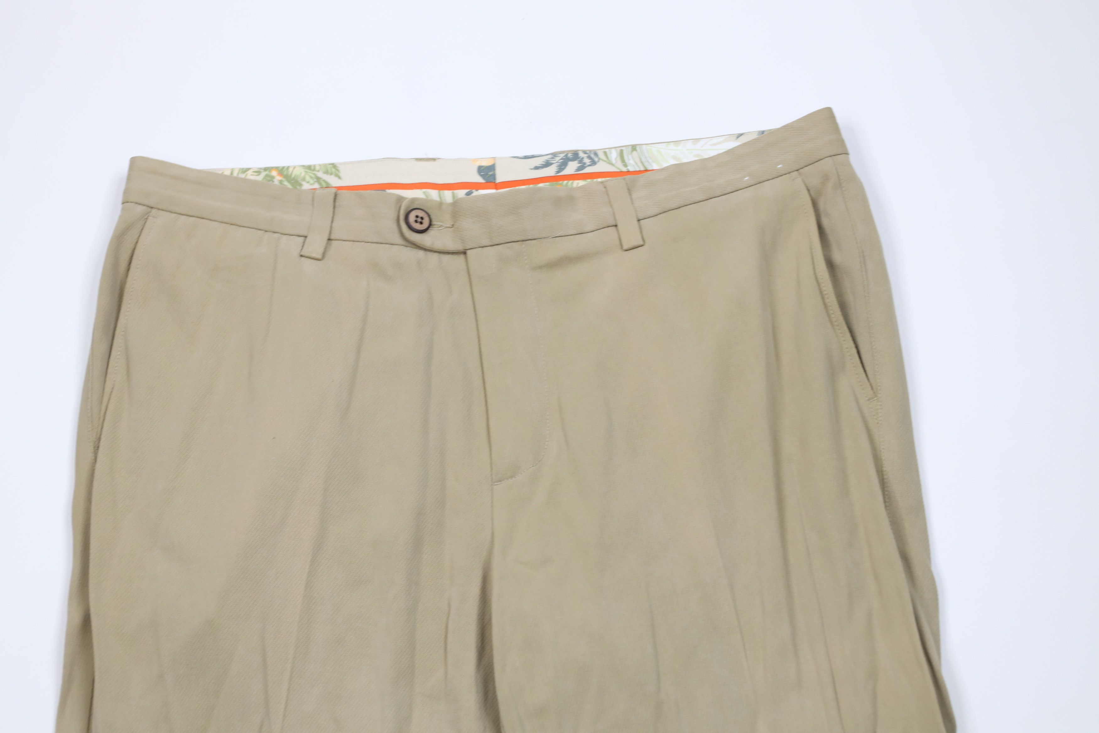 Tommy Bahama Vintage Tommy Bahama Silk Blend Wide Leg Chino Pants Beige Size US 36 / EU 52 - 2 Thumbnail