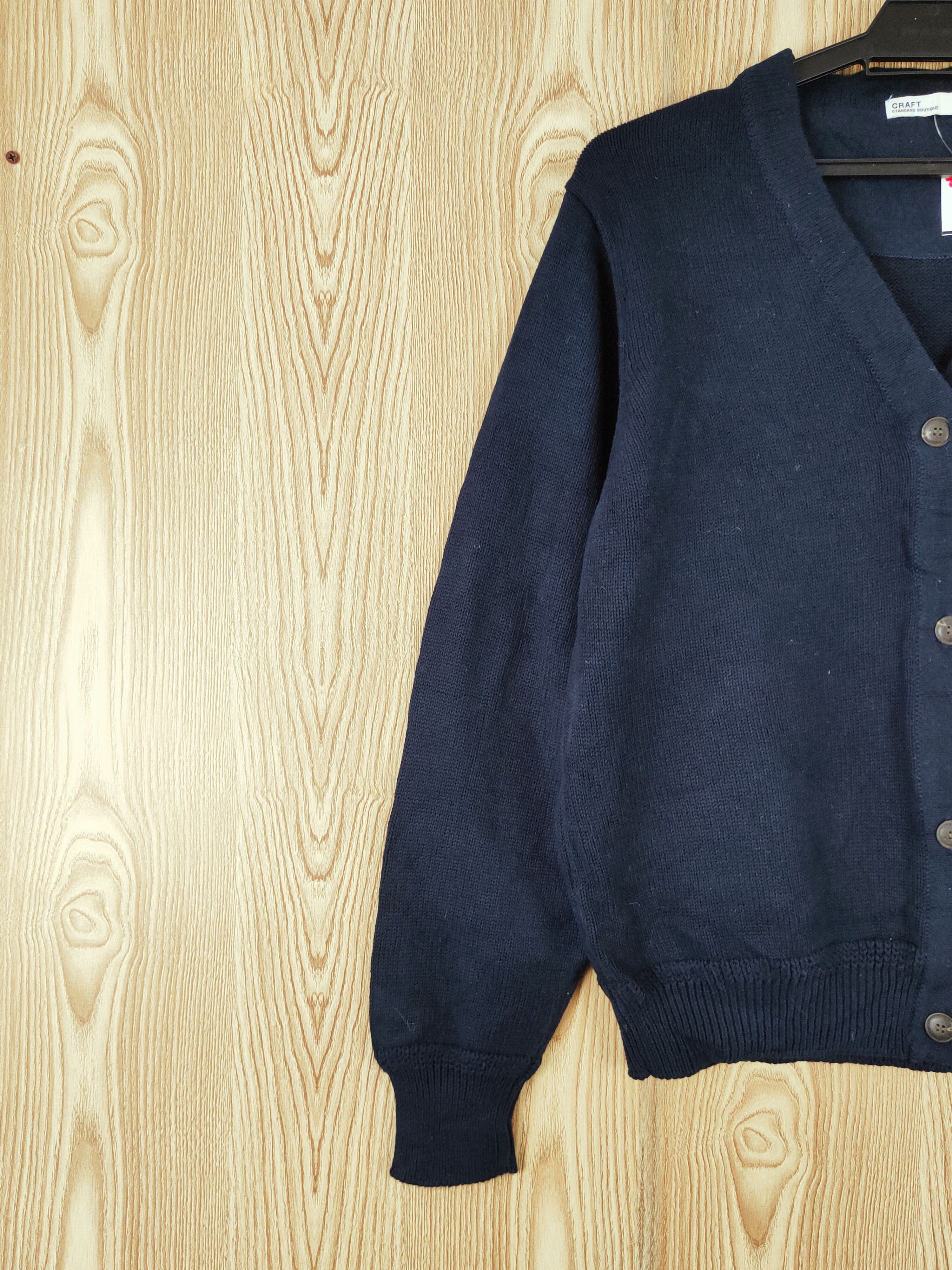 Japanese Brand × Vintage Craft Navy Knitwear Sweatshirts #W814 Size M / US 6-8 / IT 42-44 - 3 Thumbnail