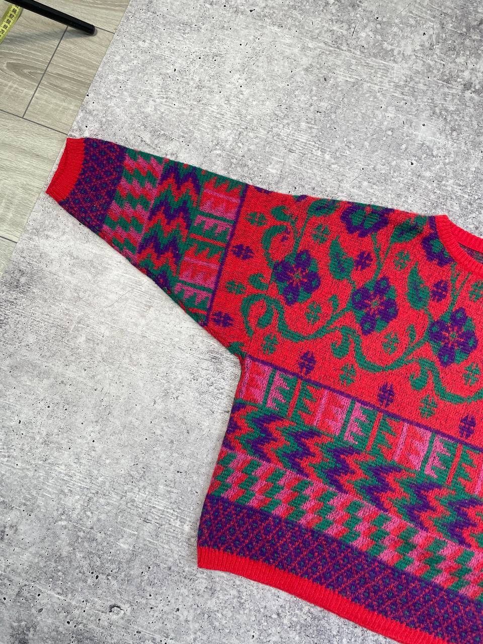 Benetton Vintage Benetton Aztec Wool Mohair Sweater Y2K Size US M / EU 48-50 / 2 - 4 Thumbnail