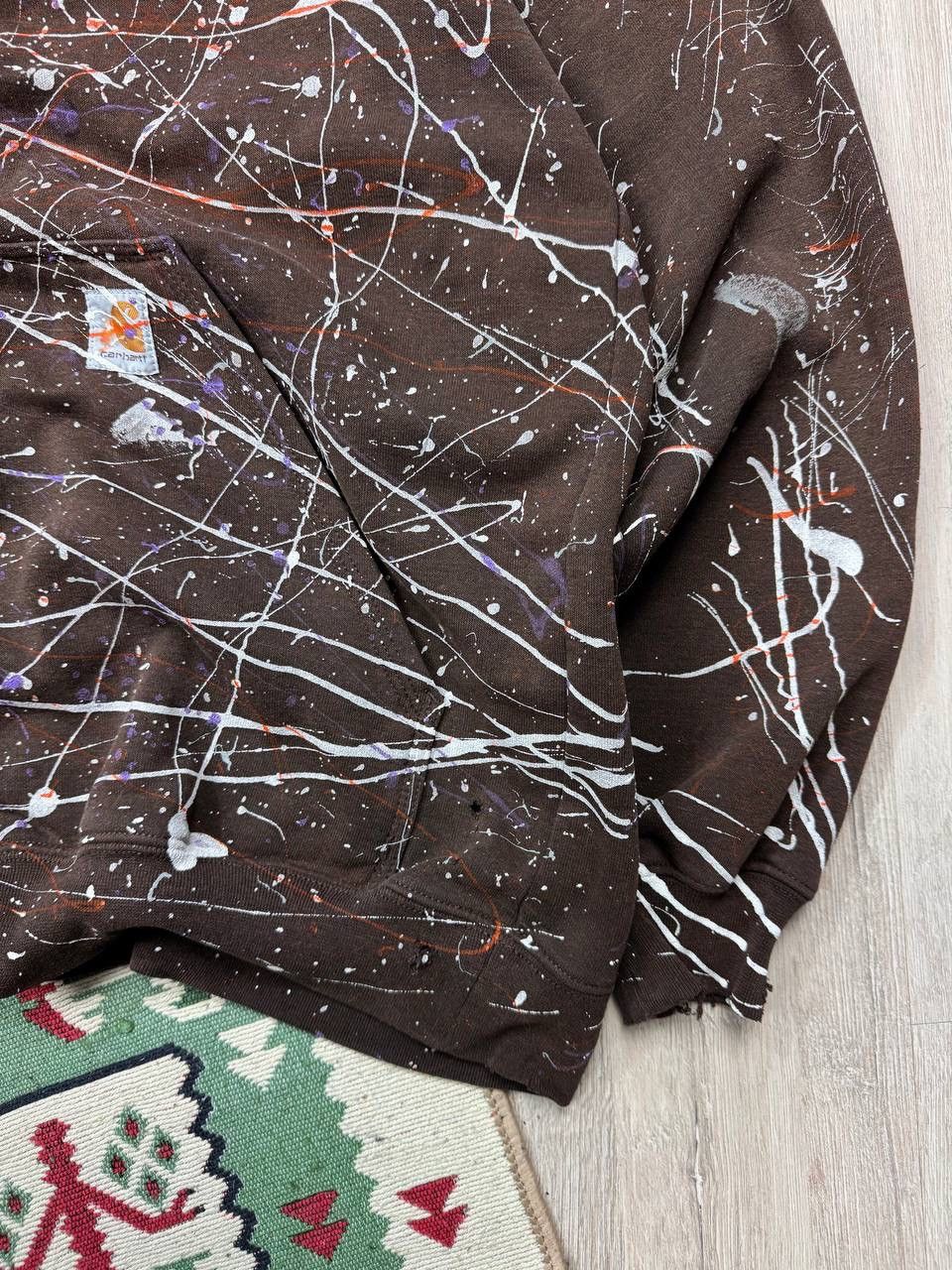 Carhartt × Japanese Brand × Vintage Vintage Carhartt Custom Gallery Dept Style Fur Y2K Hoodie Size US M / EU 48-50 / 2 - 5 Thumbnail