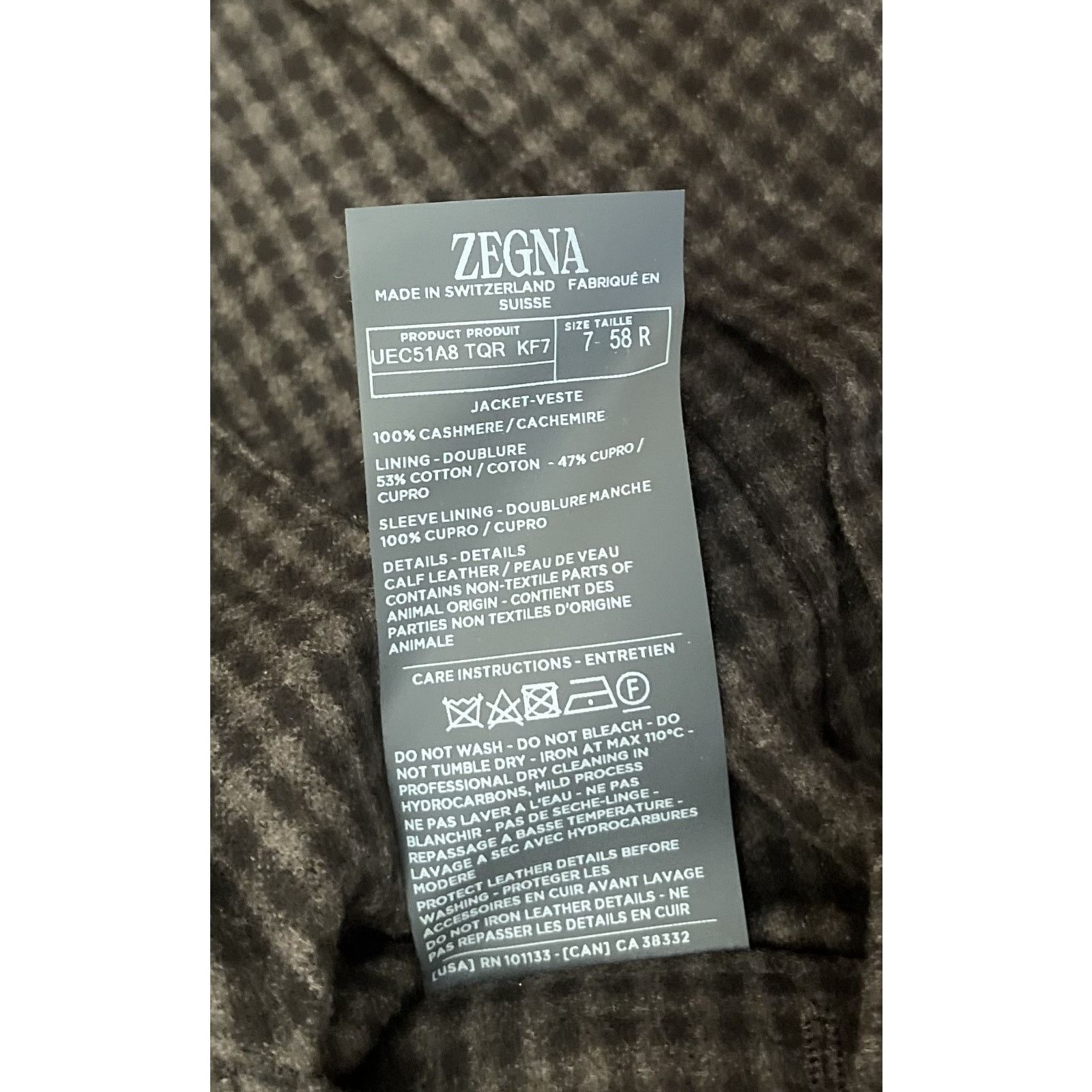 Ermenegildo Zegna $5595 NWT ZEGNA Brown Cashmere 15 Mil Mil 15 Blazer 58(48)R Size 48R - 9 Thumbnail