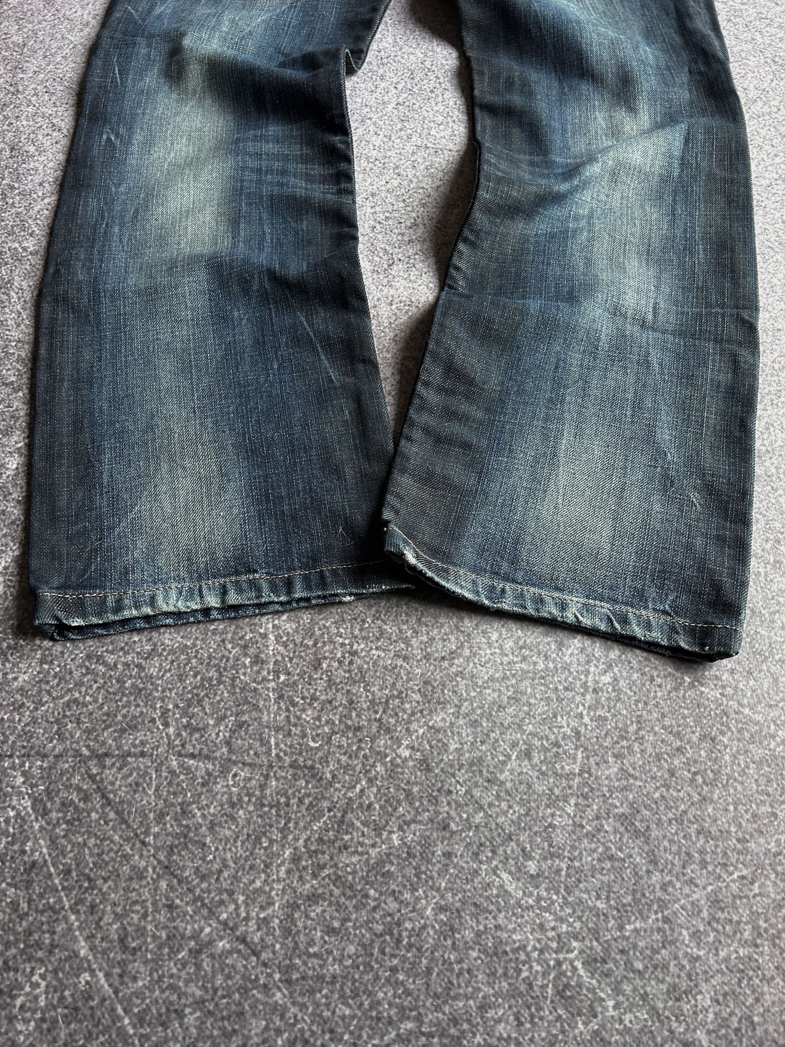 Designer VTG JAPANESE EVISU STYLE DISTRESSED WASHED JEANS 90s Size US 32 / EU 48 - 8 Thumbnail