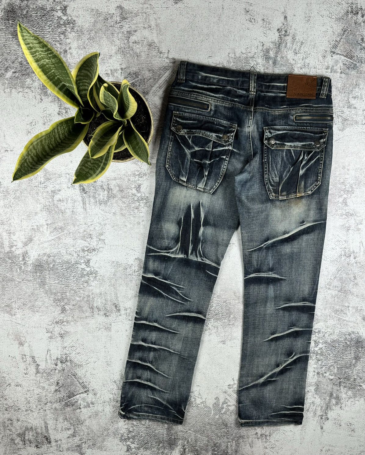 Japanese Brand Vintage Faded Distressed Y2K Rap Jeansia Jeans Pants Bottoms Size US 32 / EU 48 - 1 Thumbnail