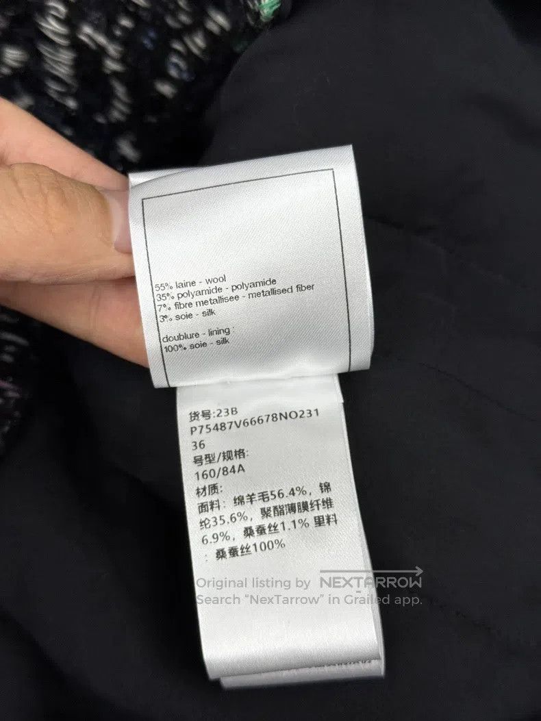 Chanel Chanel Black mixed-colour twill soft tweed short coat Size XS / US 0-2 / IT 36-38 - 6 Thumbnail