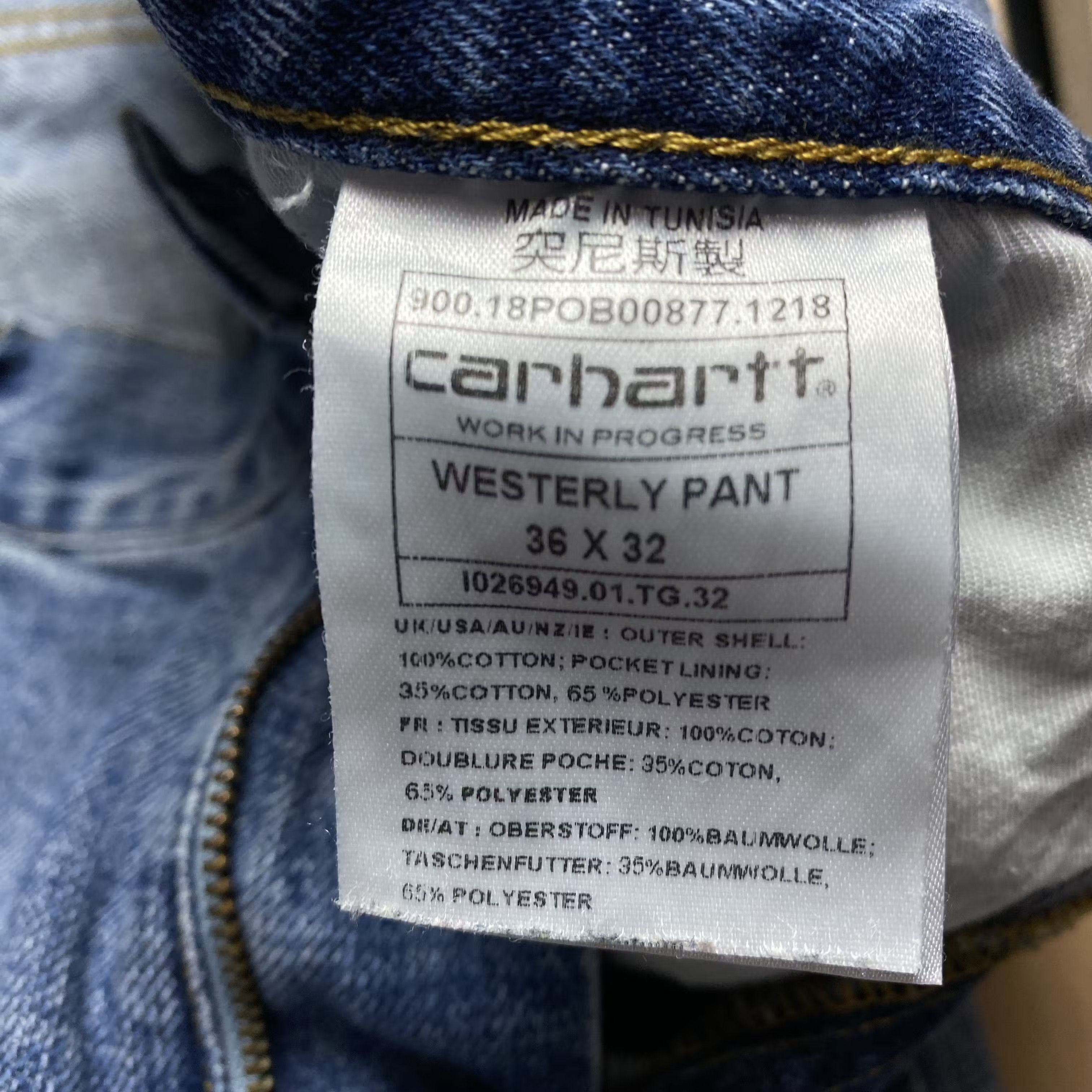Carhartt × Carhartt Wip × Vintage Mens Jeans Denim Carhartt Wip Vintage Size 36 Size US 36 / EU 52 - 7 Thumbnail