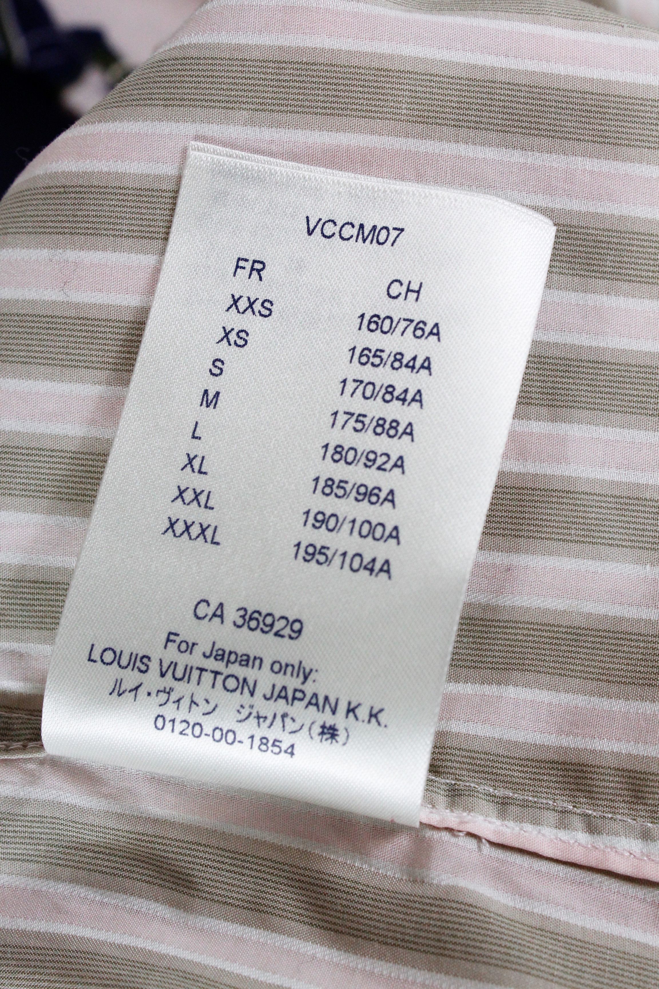 Louis Vuitton Louis Vuitton Striped Floral Hawaii Logo Print Shirt Size US XL / EU 56 / 4 - 8 Thumbnail