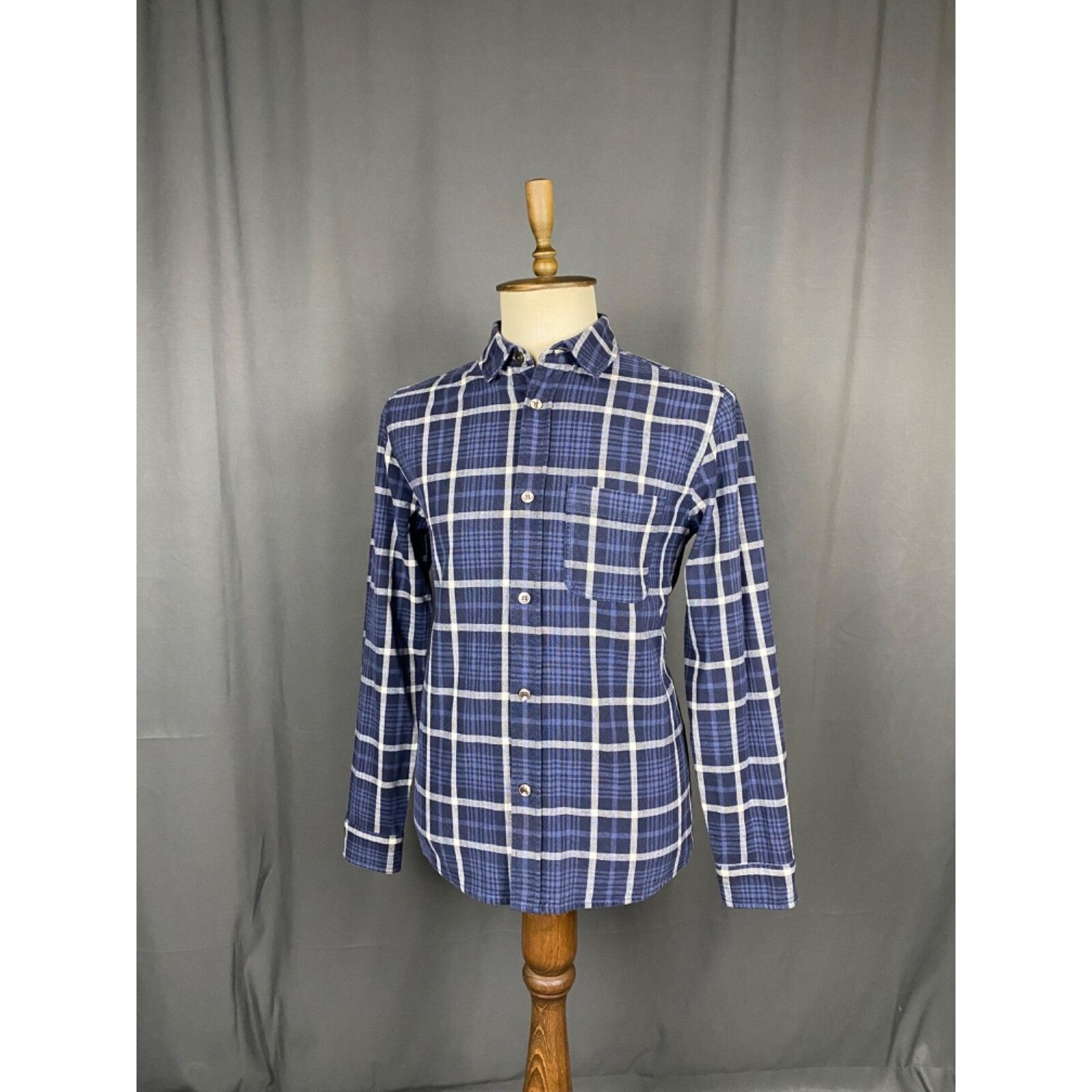 A.P.C. MINT! A.P.C. Men's Blue Checked Overshirt Jacket Size M Size US M / EU 48-50 / 2 - 3 Thumbnail