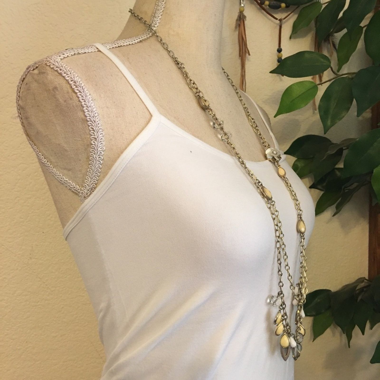 Loft LOFT layered beaded long chain necklace Size ONE SIZE - 2 Thumbnail