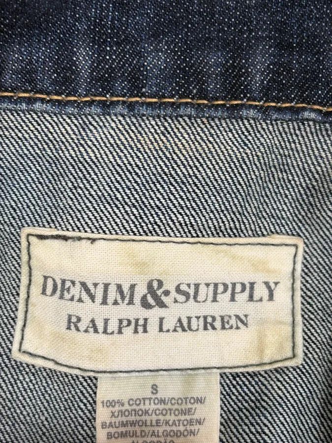Polo Ralph Lauren 2000s Ralph Lauren Dark Blue Minimalist Stiched Denim Jacket Size US M / EU 48-50 / 2 - 10 Thumbnail