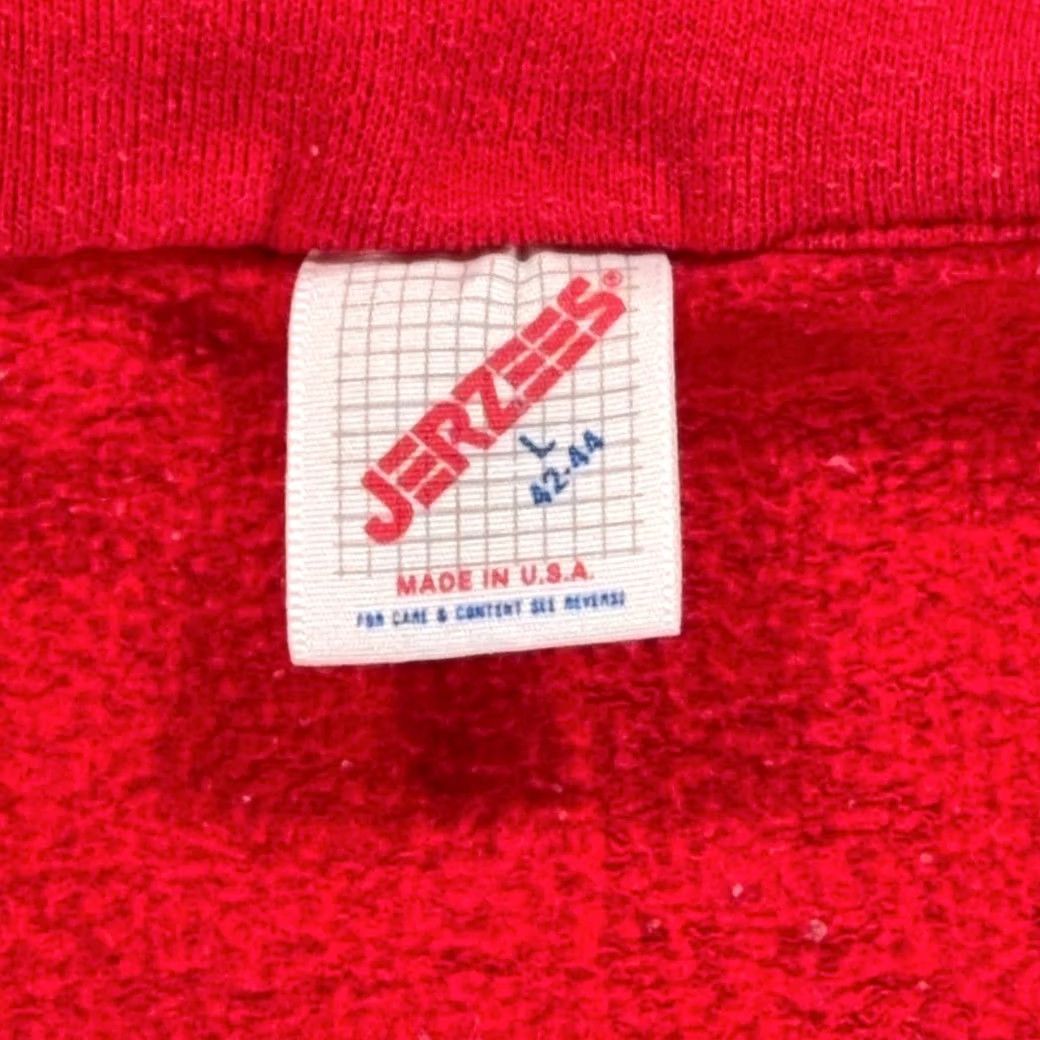 Jerzees VINTAGE Jerzees Sweater Shirt Adult MEDIUM Red 90s Clydesdales Stagecoach Horse Pulling Wagon Graphic Print 1/4 Zip Mens Size US M / EU 48-50 / 2 - 6 Thumbnail