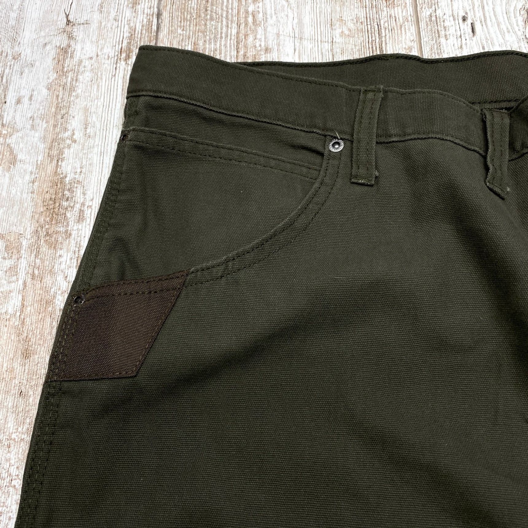 Wrangler VINTAGE NWT Wrangler Workwear Utility Pant 40x32 Olive Relaxed Fit Pockets Canvas NEW Size US 40 / EU 56 - 3 Thumbnail