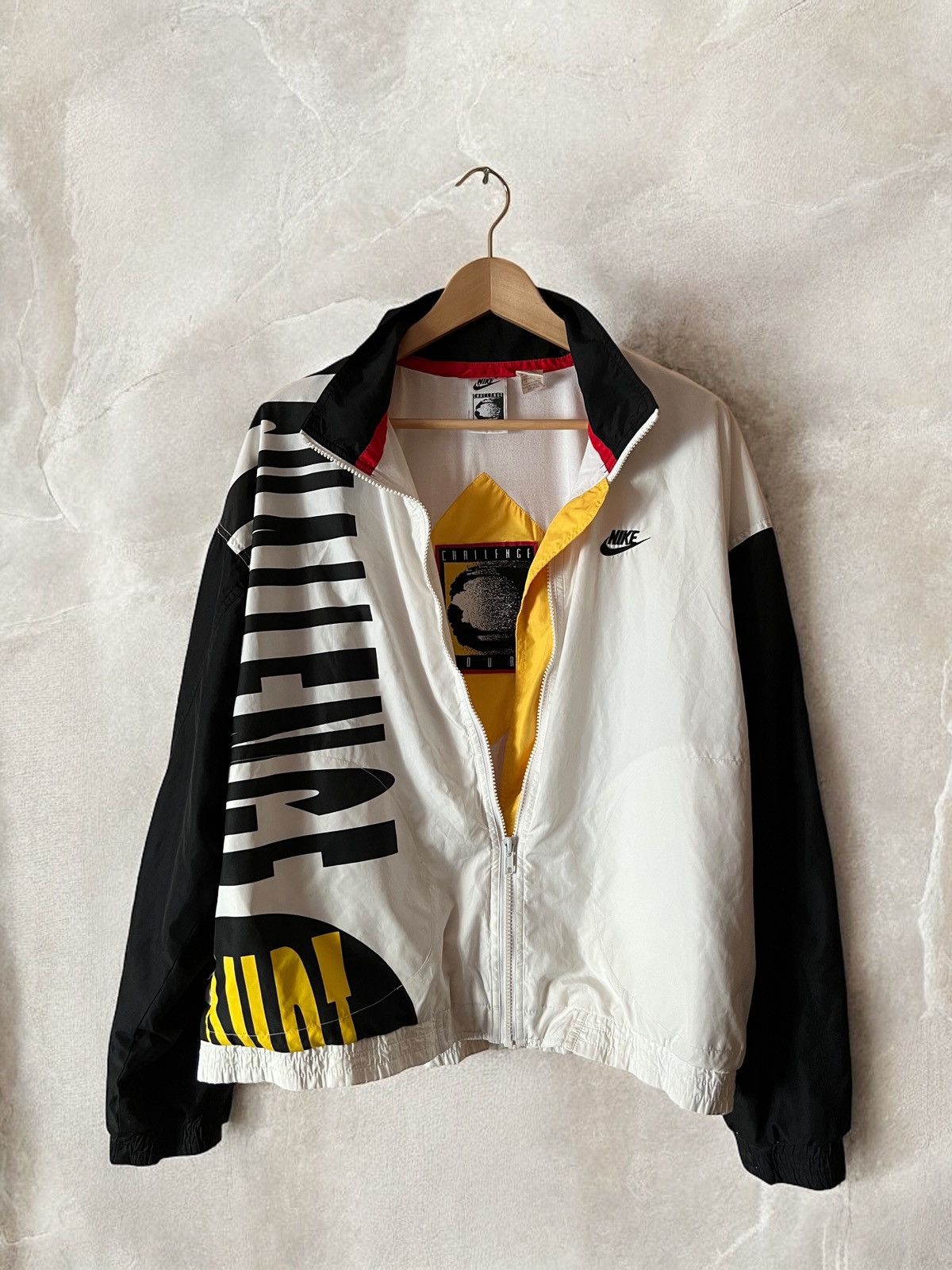 NIKE COURT VINTAGE 90s NYLON LOGO TRACK JACKET BOMBER Y2k