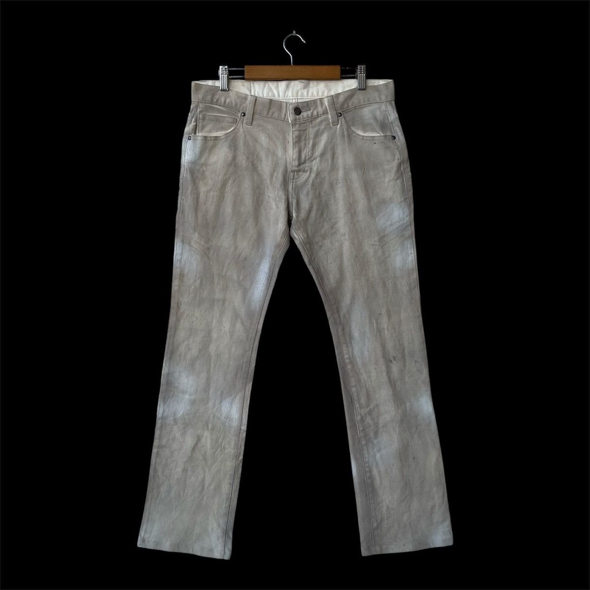 Tornado Mart Flared Archival Tornado Mart "Dirty Wash" Waxed Denim Jeans Size US 32 / EU 48 - 2 Thumbnail