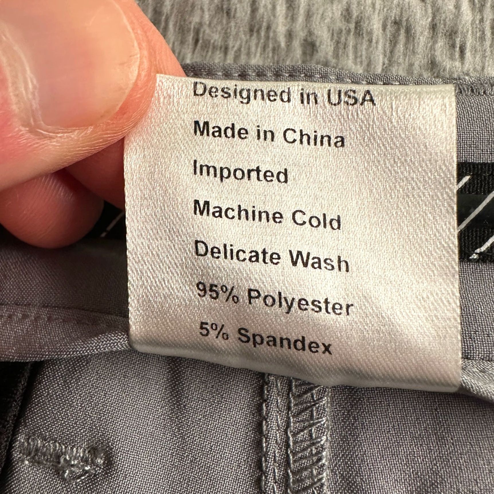 Vintage Primo Performance Pants Mens 33 Tall Gray Jogger Tapered Ankle Zip Front Flat Front Button Zip Pockets Casual stretch Polyester Size US 33 - 7 Thumbnail