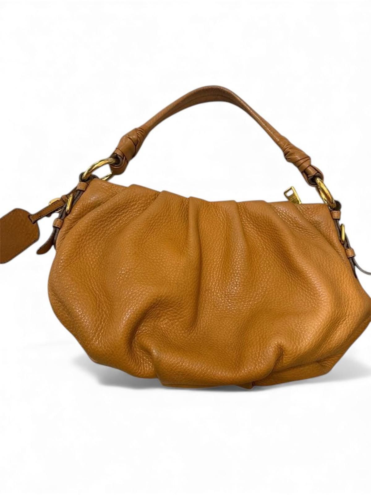 Prada Prada - Brown Leather Handbag Size ONE SIZE - 3 Thumbnail