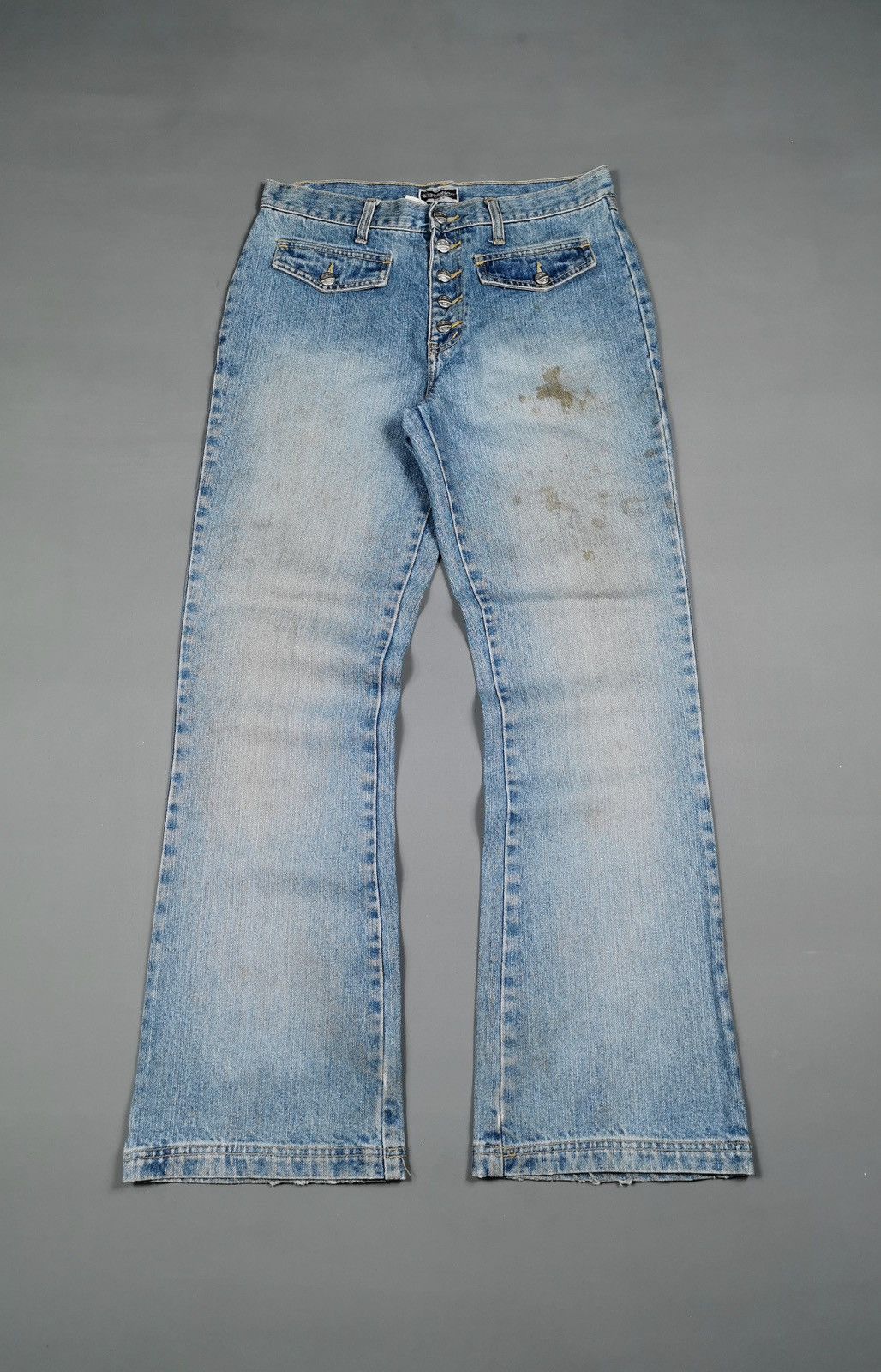 Japanese Brand Flared Evolution Japan Jeans Size US 31 - 1 Thumbnail