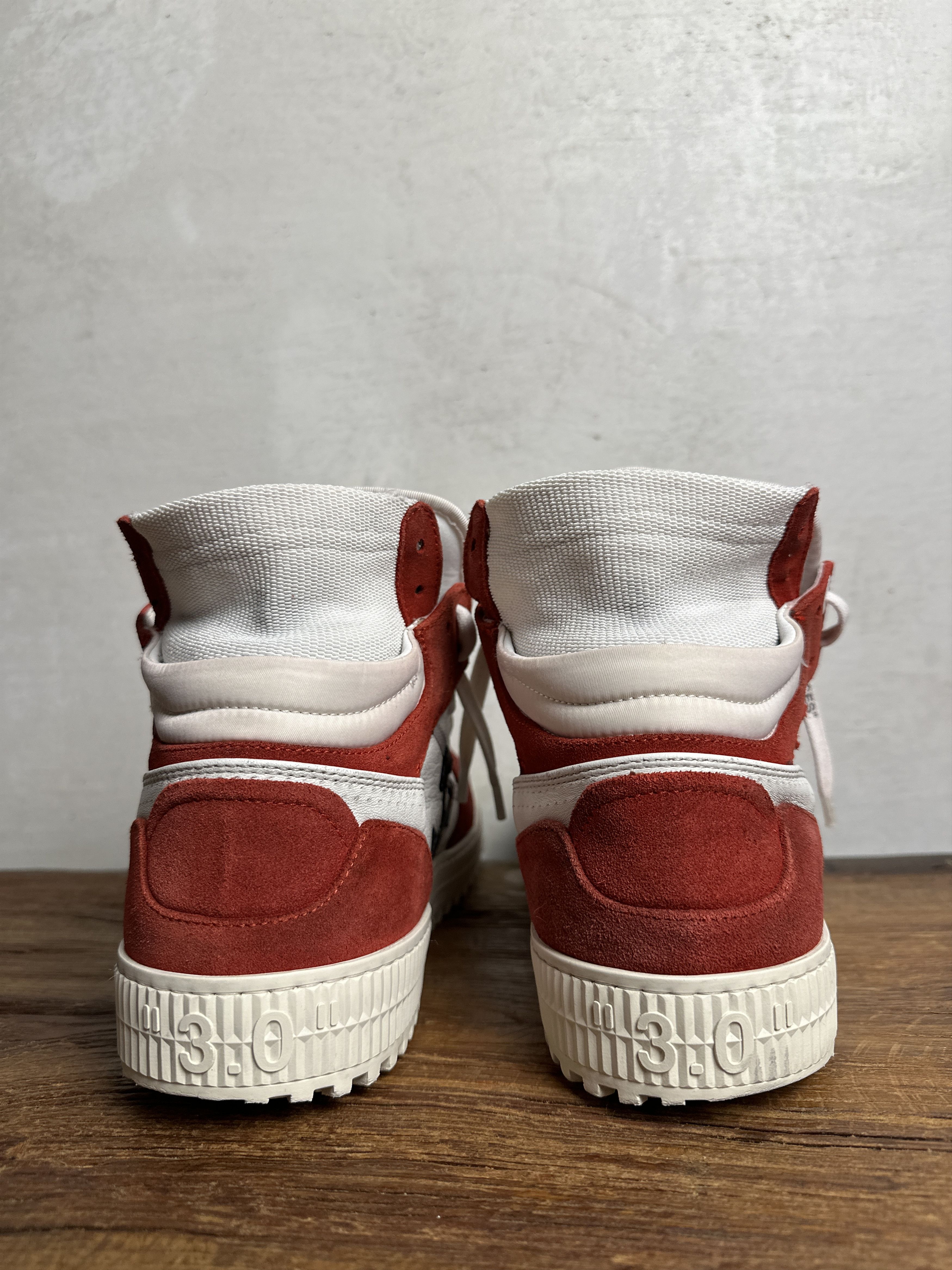 Off-White Off-White Off-Court 3.0 Red White Suede High-Top Shoes Size US 11 / EU 44 - 5 Thumbnail