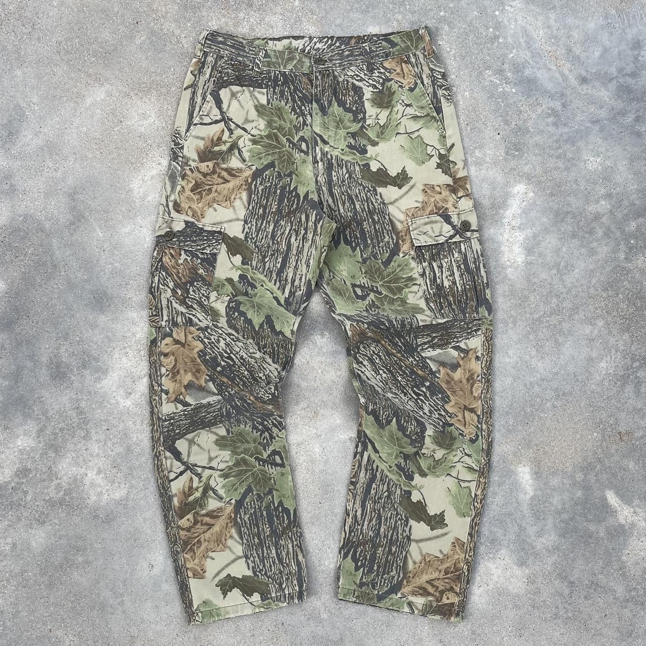 Japanese Brand × Vintage Crazy vintage essential 90s baggy faded camo pants Size US 34 / EU 50 - 1 Thumbnail