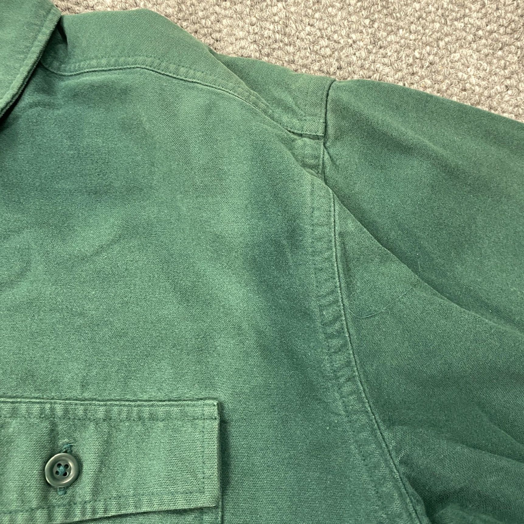 Vintage L.L. Bean Vintage Flannel Button-Up Shirt Mens 2XLT Green Long Sleeve Classic Fit Size US XXL / EU 58 / 5 - 5 Thumbnail