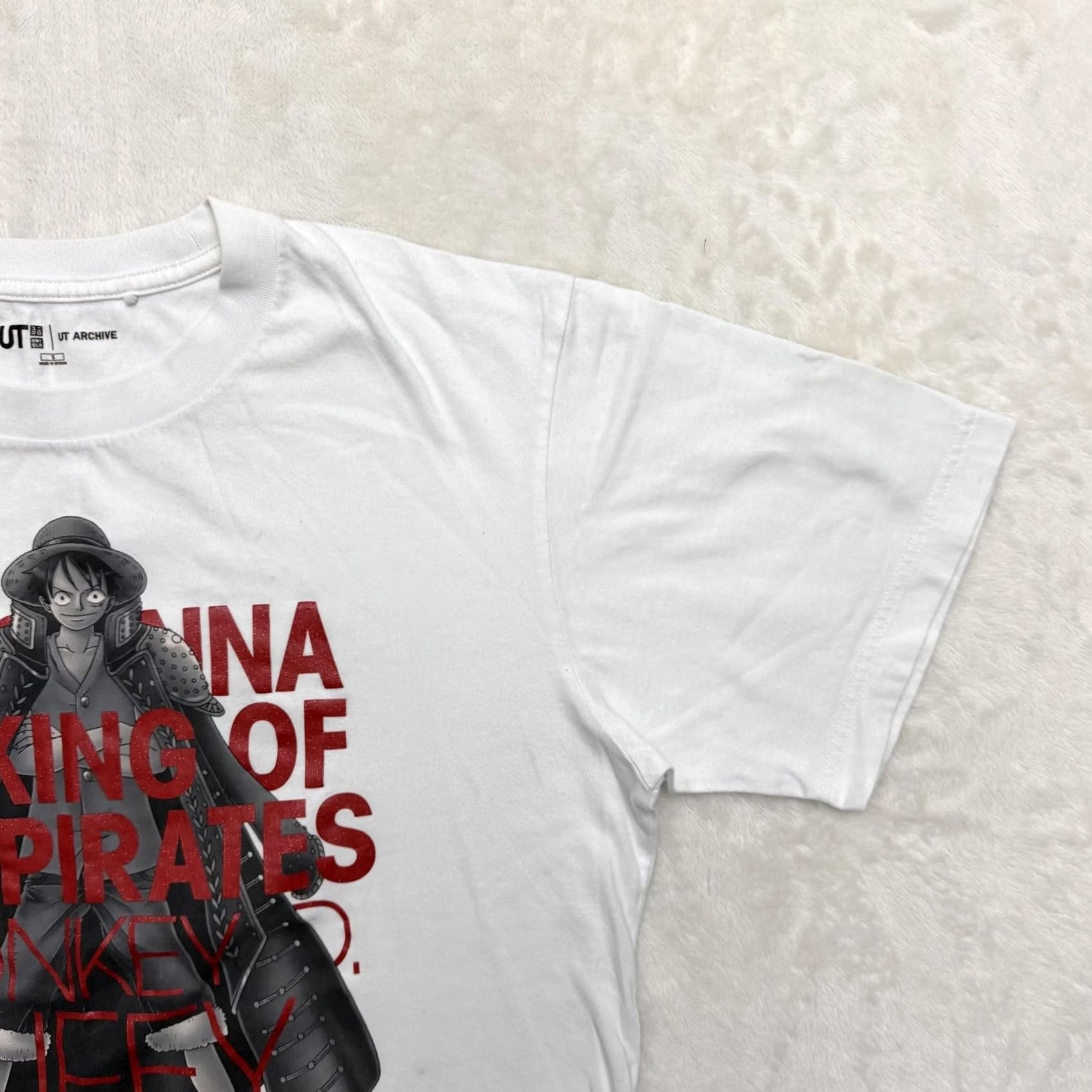 Uniqlo Uniqlo UT One Piece Monkey D Luffy Shirt Mens Small White Anime Graphic Tee Shirt Size US S / EU 44-46 / 1 - 4 Thumbnail