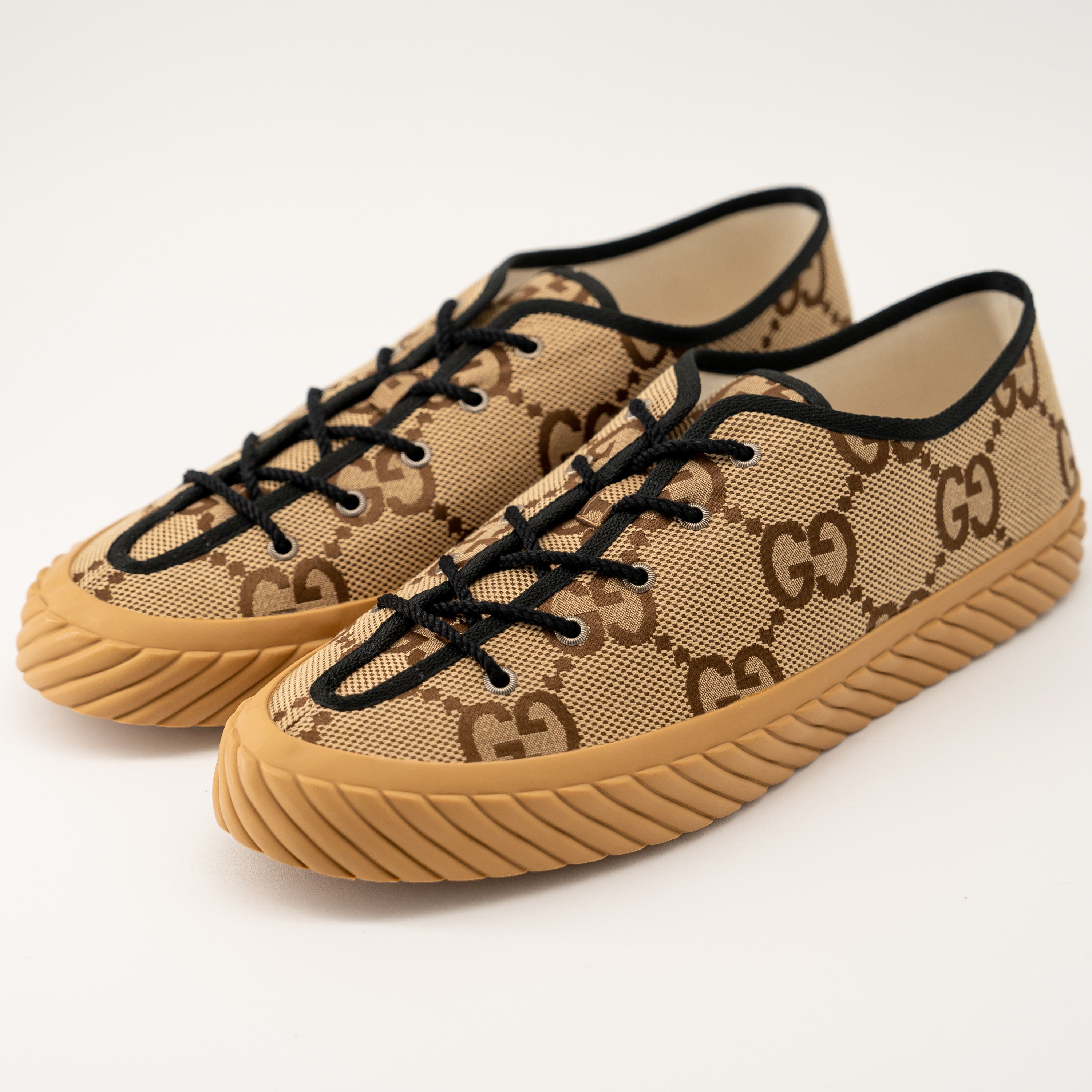 Gucci 13G 13.5 US Gucci Maxi GG Low Canvas Sneakers Beige Brown Size US 13 / EU 46 - 1 Thumbnail