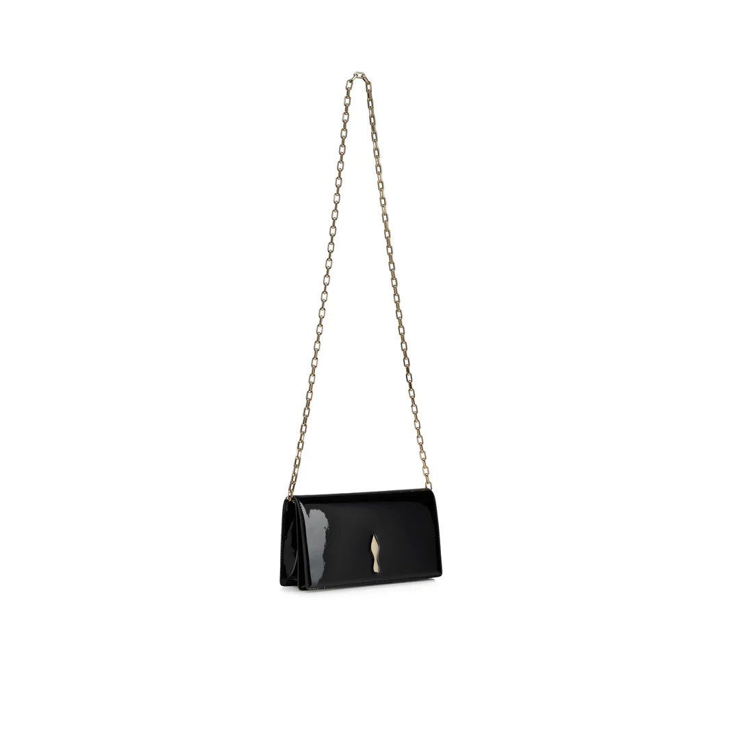 Christian Louboutin CHRISTIAN LOUBOUTIN Bettina Black Patent Leather Shoulder Ba Size ONE SIZE - 4 Thumbnail